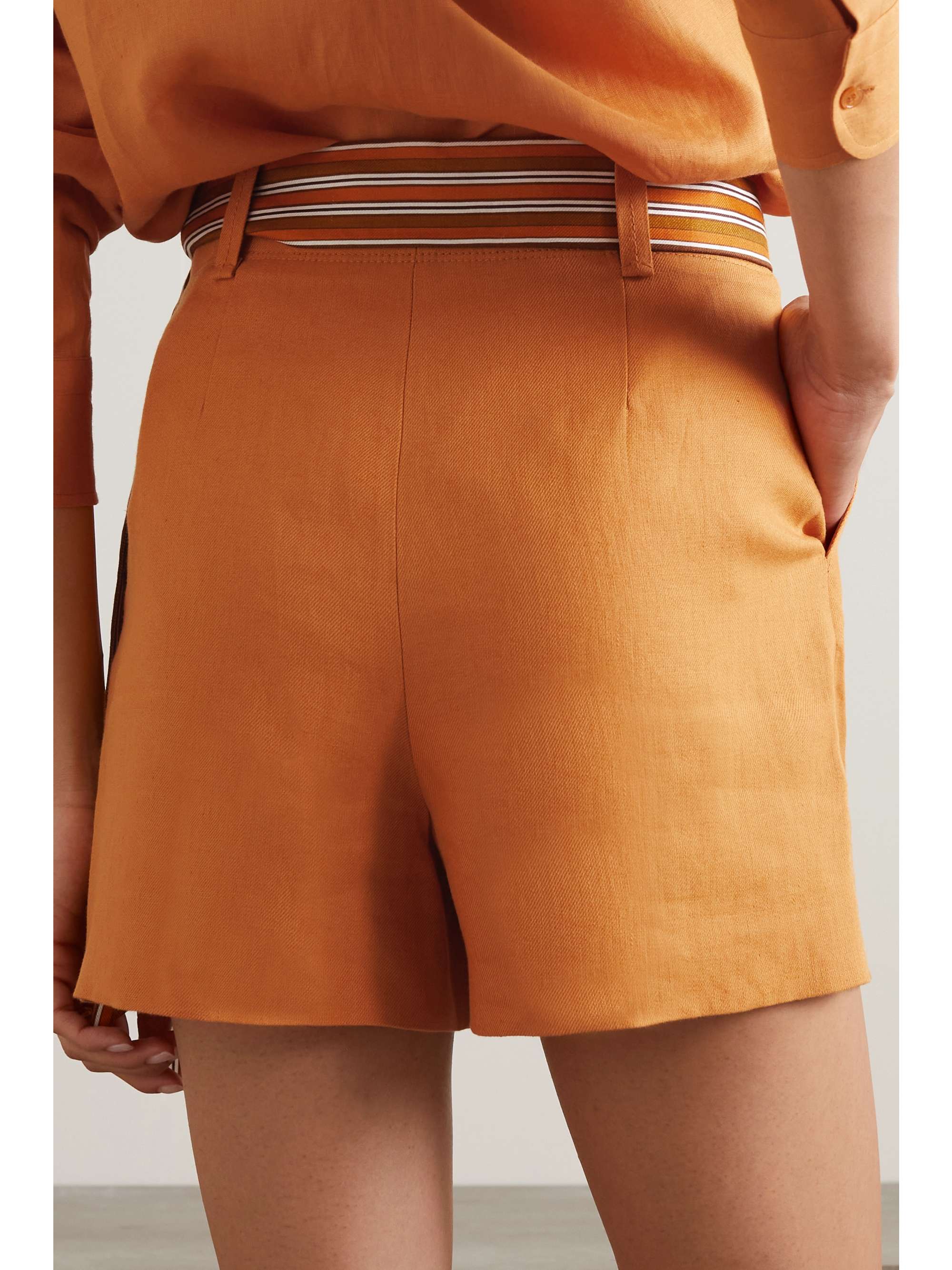 Antigua belted linen shorts view