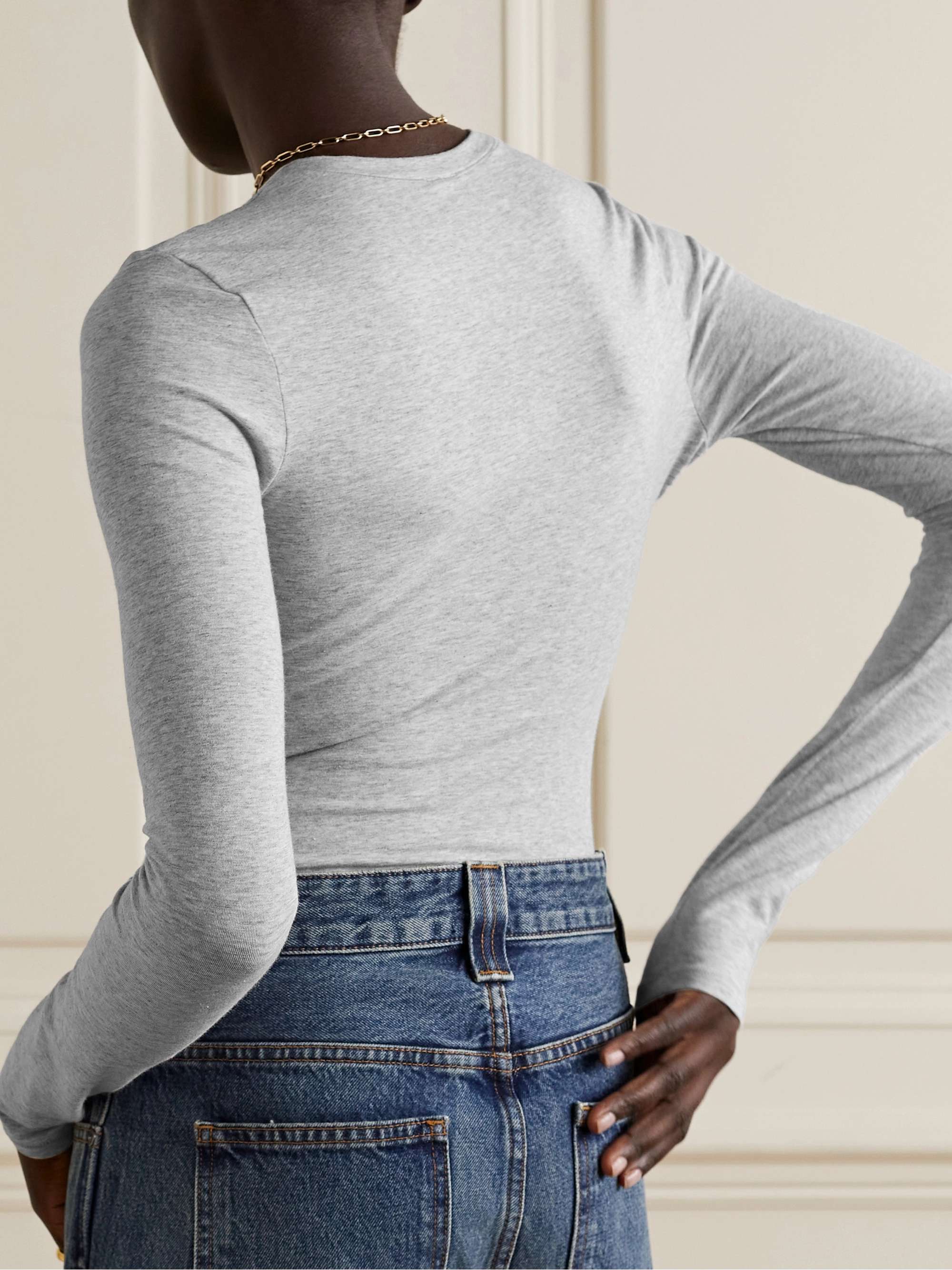 Stretch-cotton jersey top view