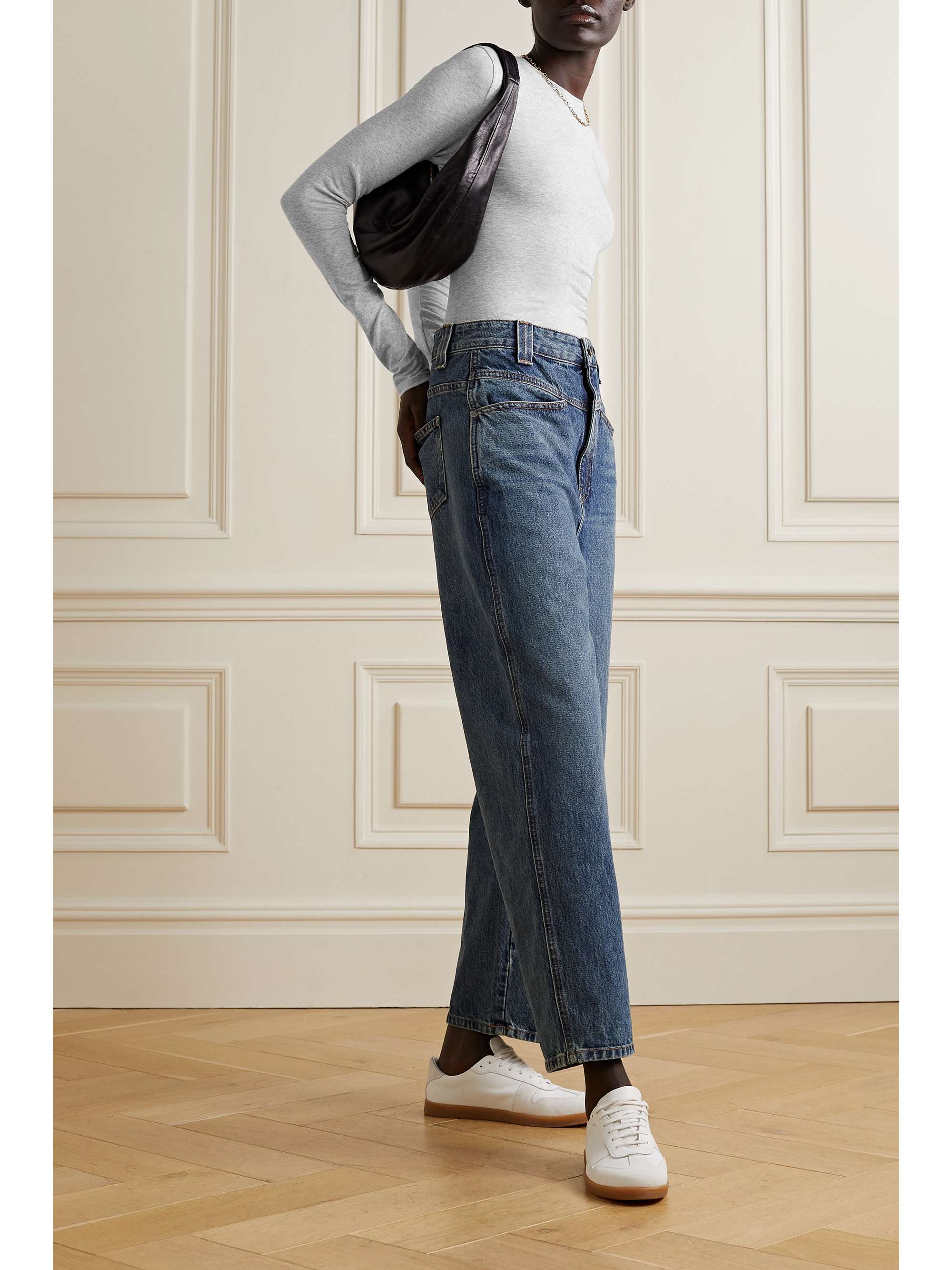Stretch-cotton jersey top view