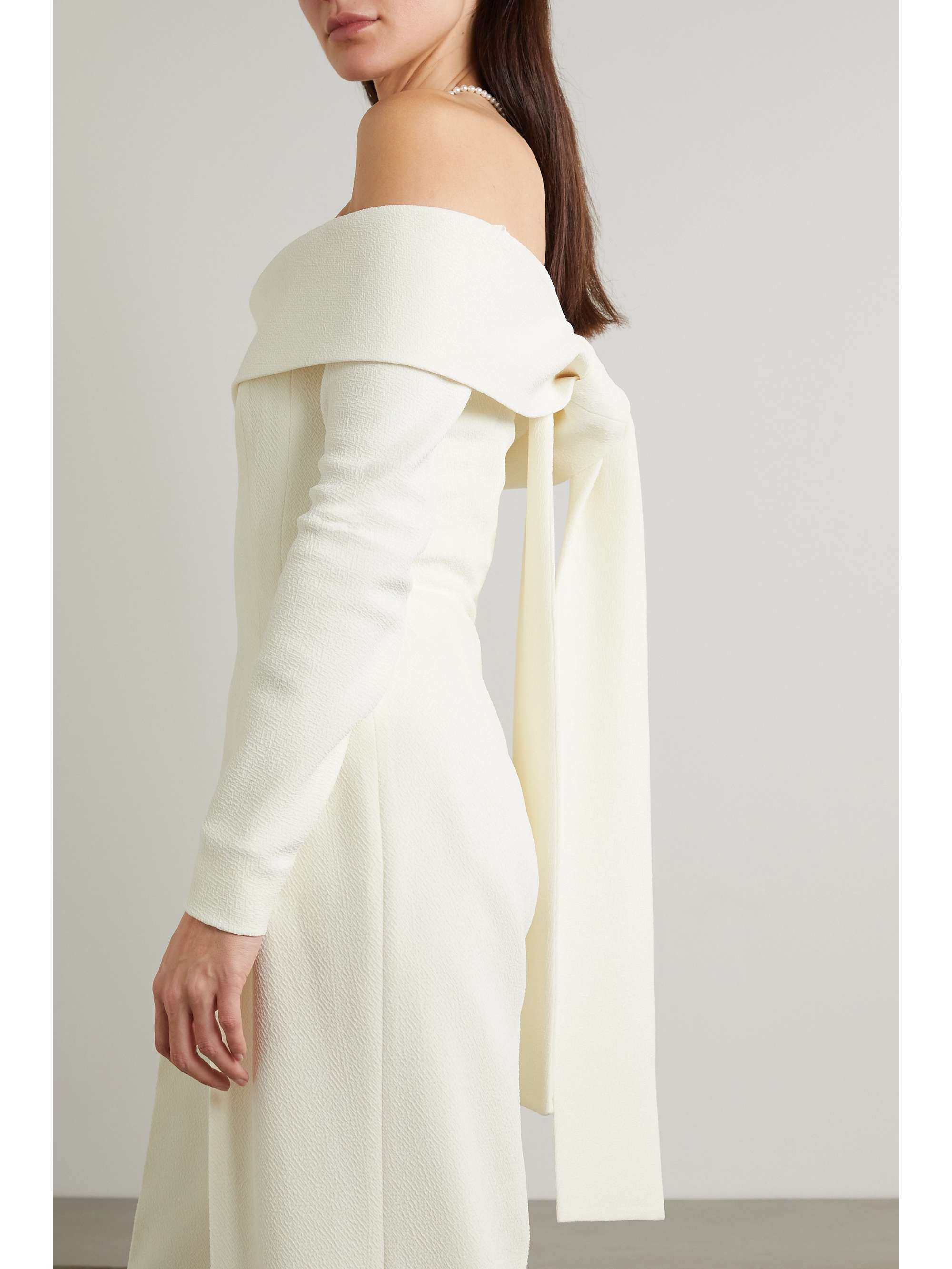 Vesper off-the-shoulder crepe jumpsuit view