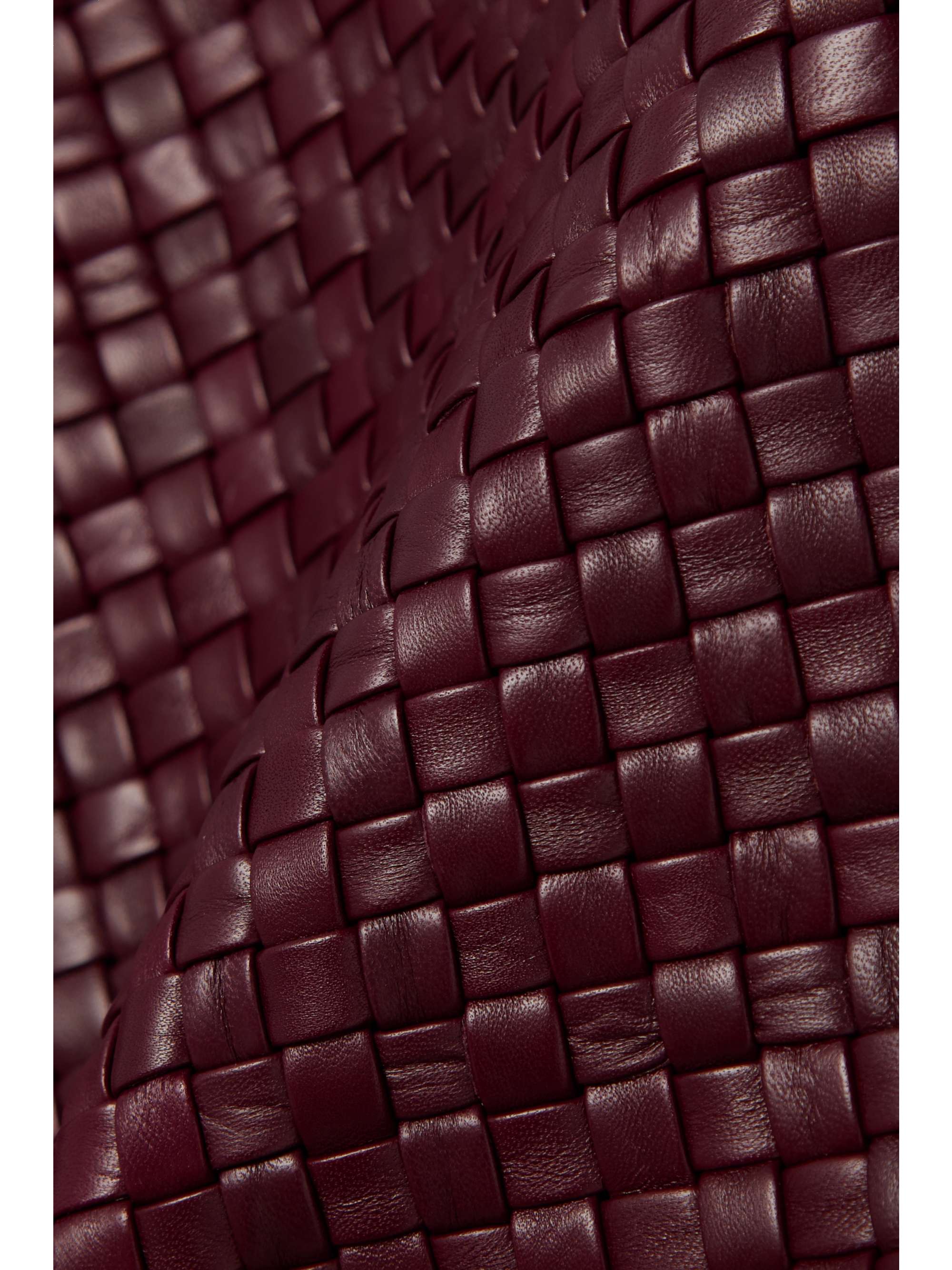 Intrecciato leather skirt view
