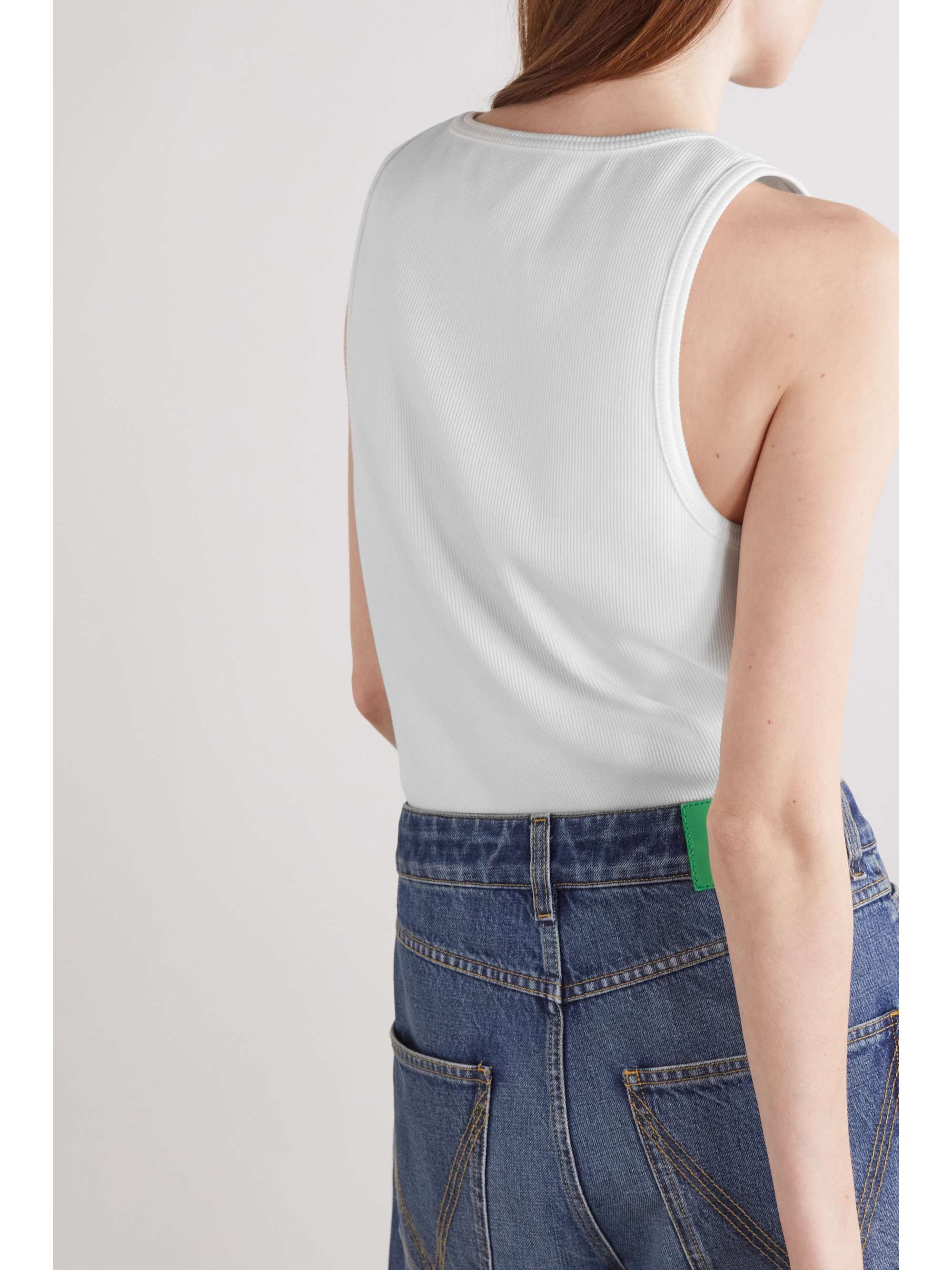 Ribbed stretch-cotton jersey tank view