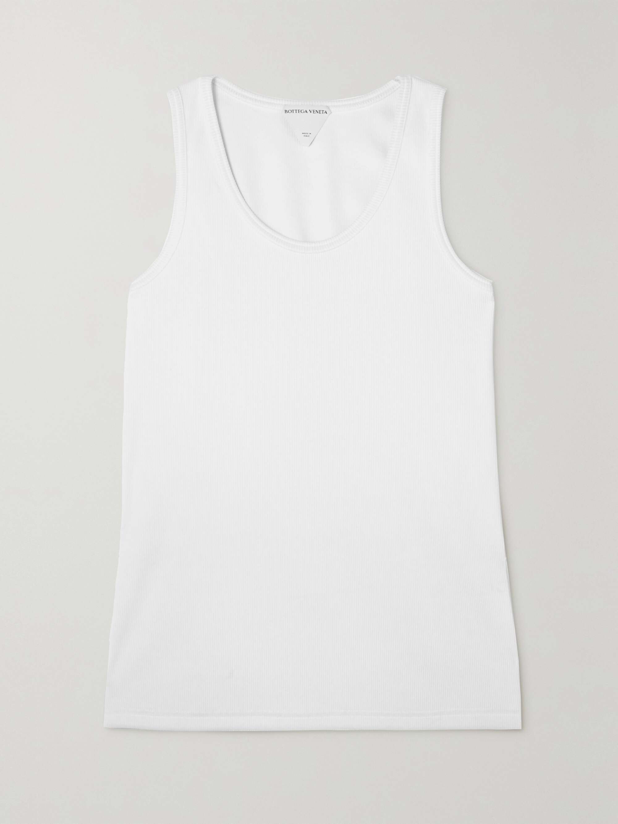 Ribbed stretch-cotton jersey tank view