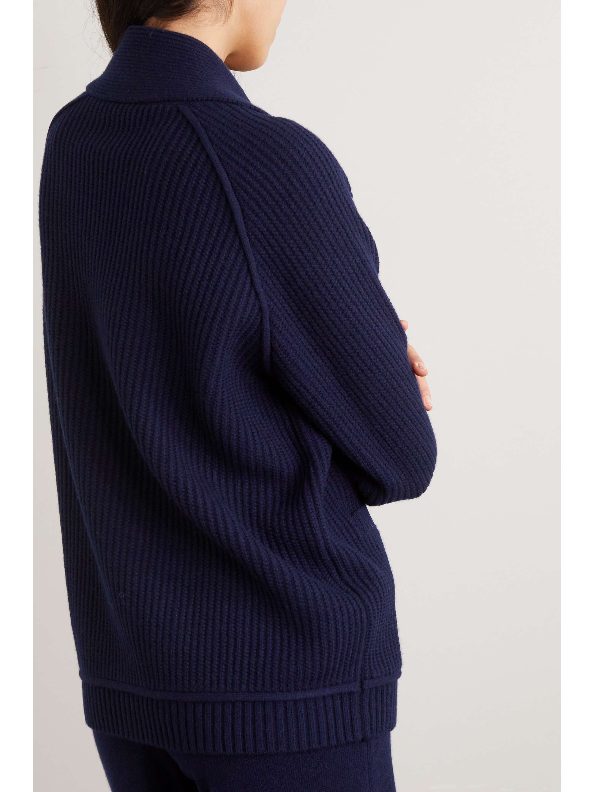 Maxime ribbed wool and cashmere-blend cardigan view