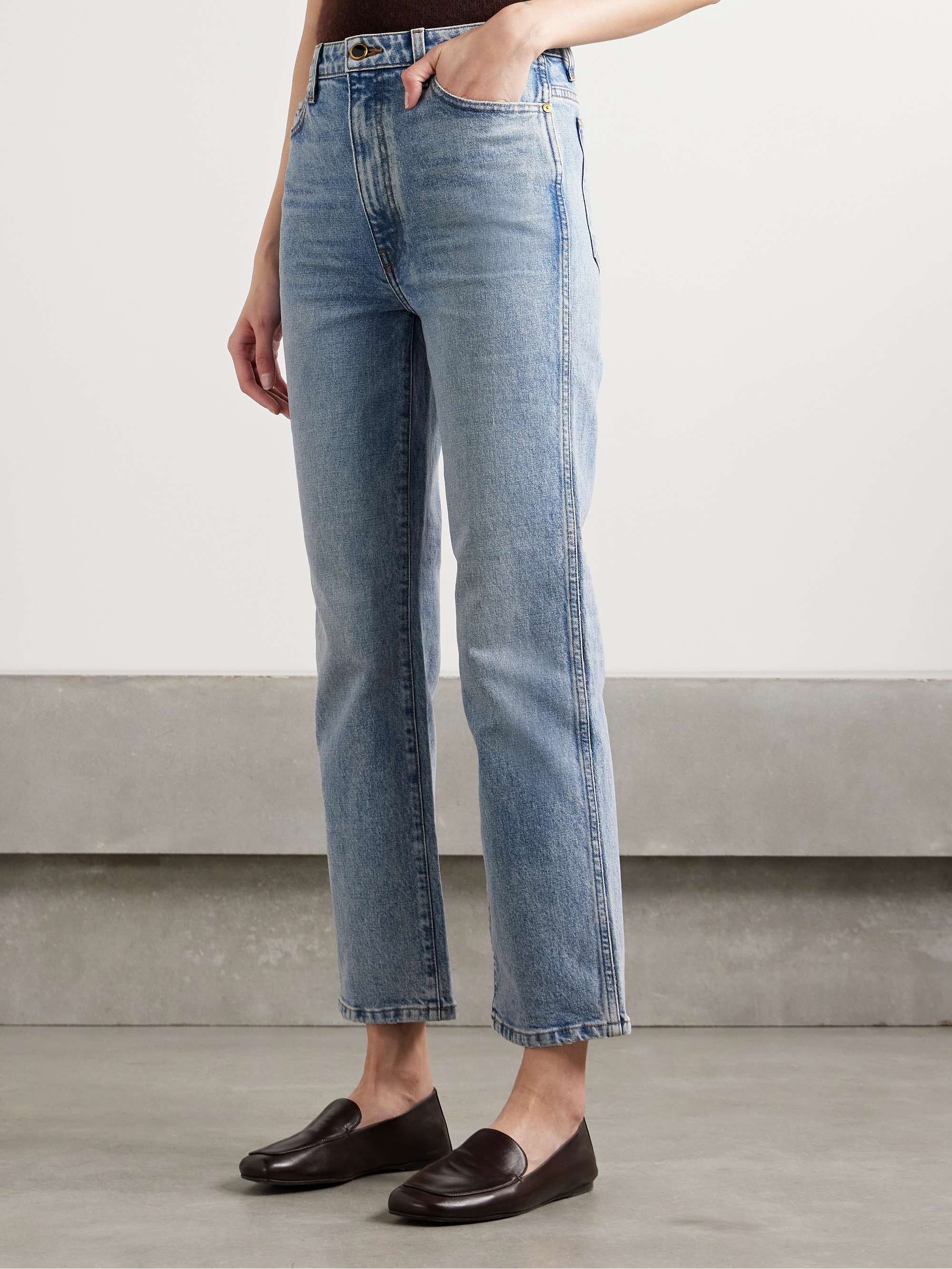 Abigail Stretch cropped high-rise straight-leg jeans view