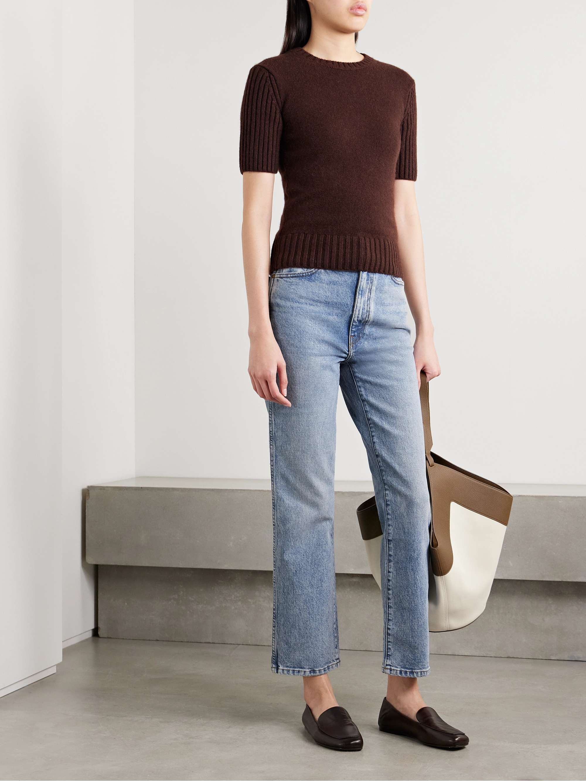 Abigail Stretch cropped high-rise straight-leg jeans view