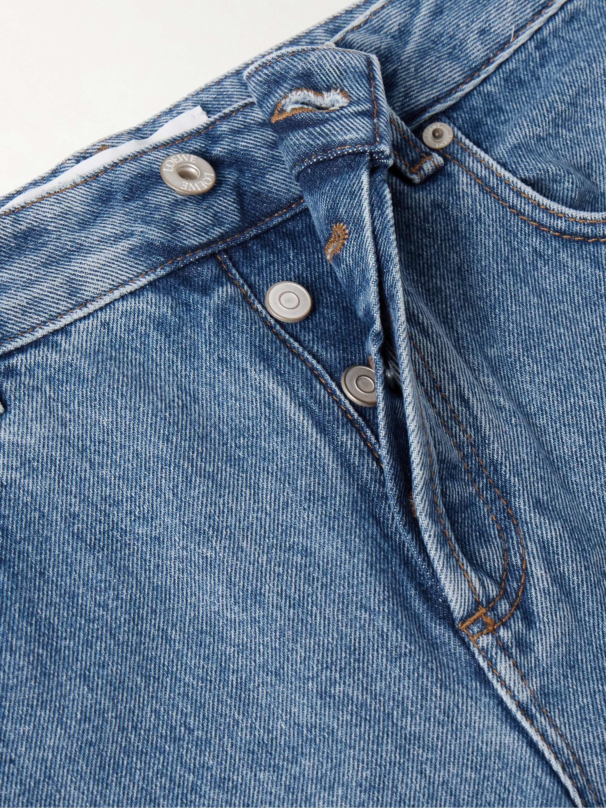 Appliquéd cropped high-rise straight-leg jeans view