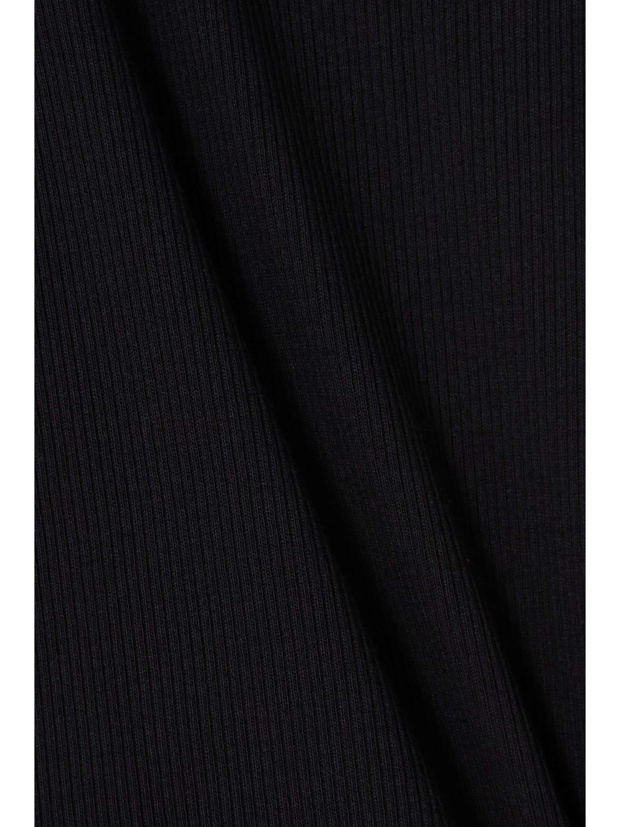Embroidered ribbed stretch-cotton tank view