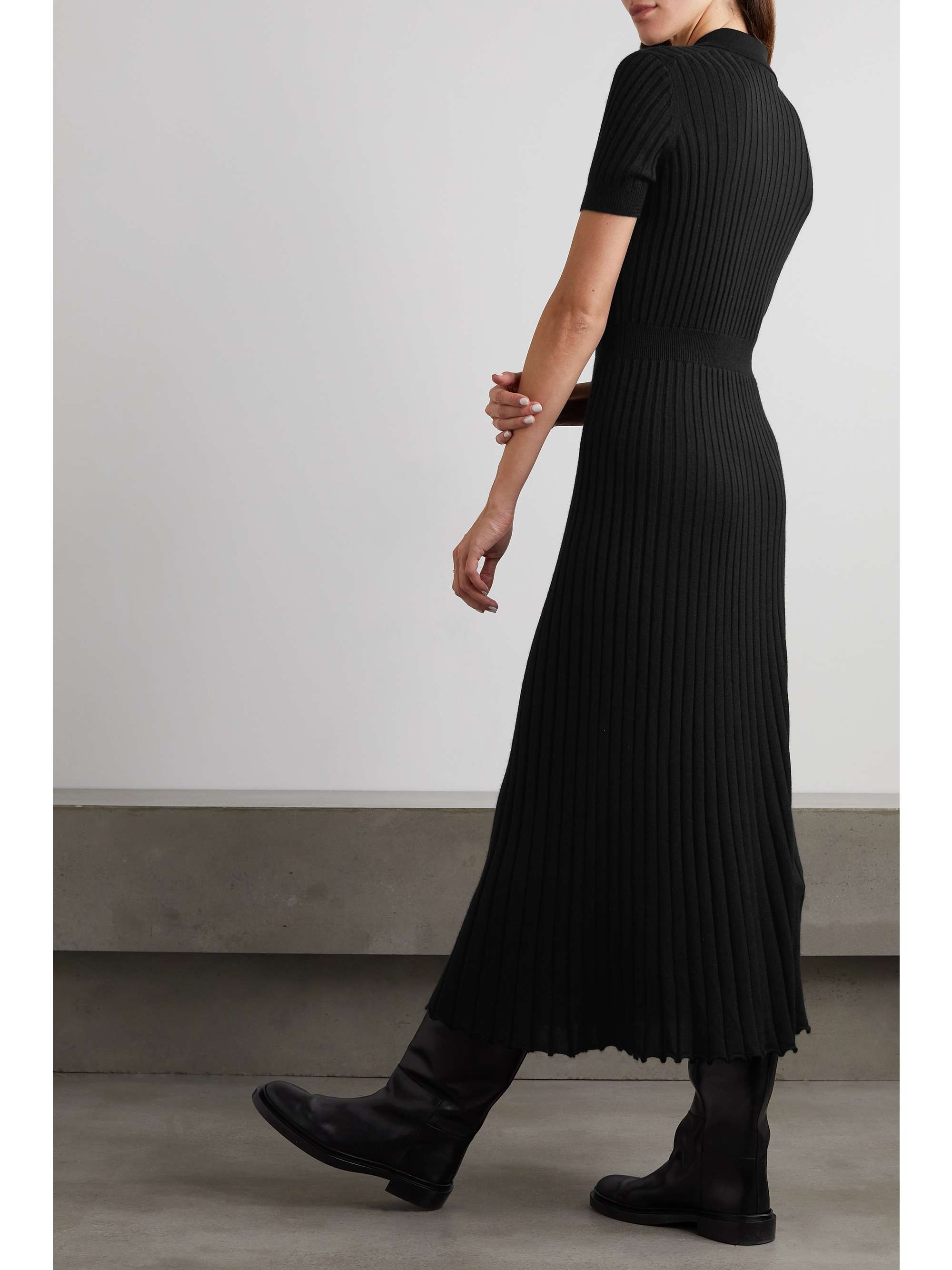 Amor ribbed silk and cashmere-blend maxi dress view