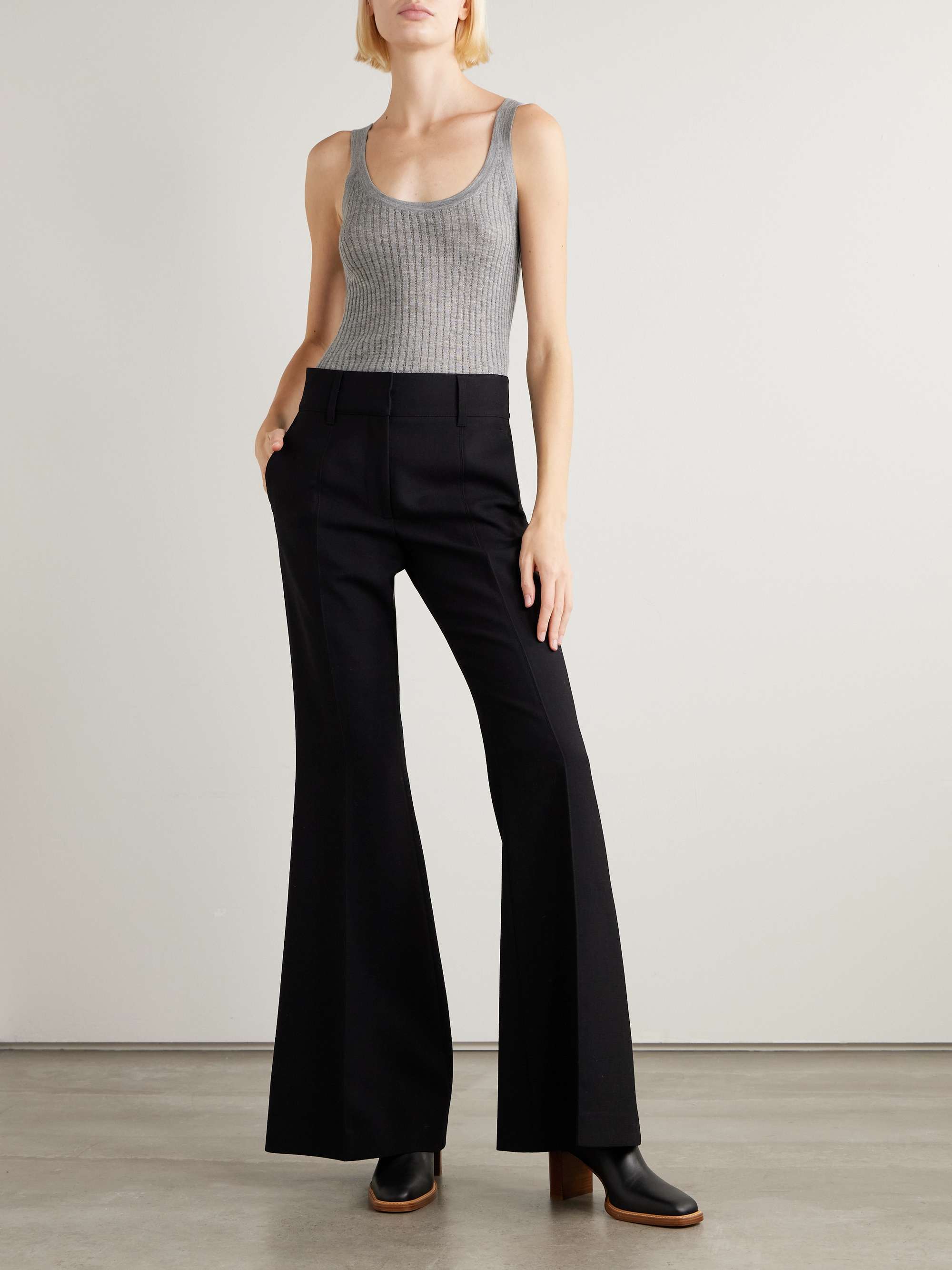 Nevin pointelle-knit cashmere and silk-blend tank view