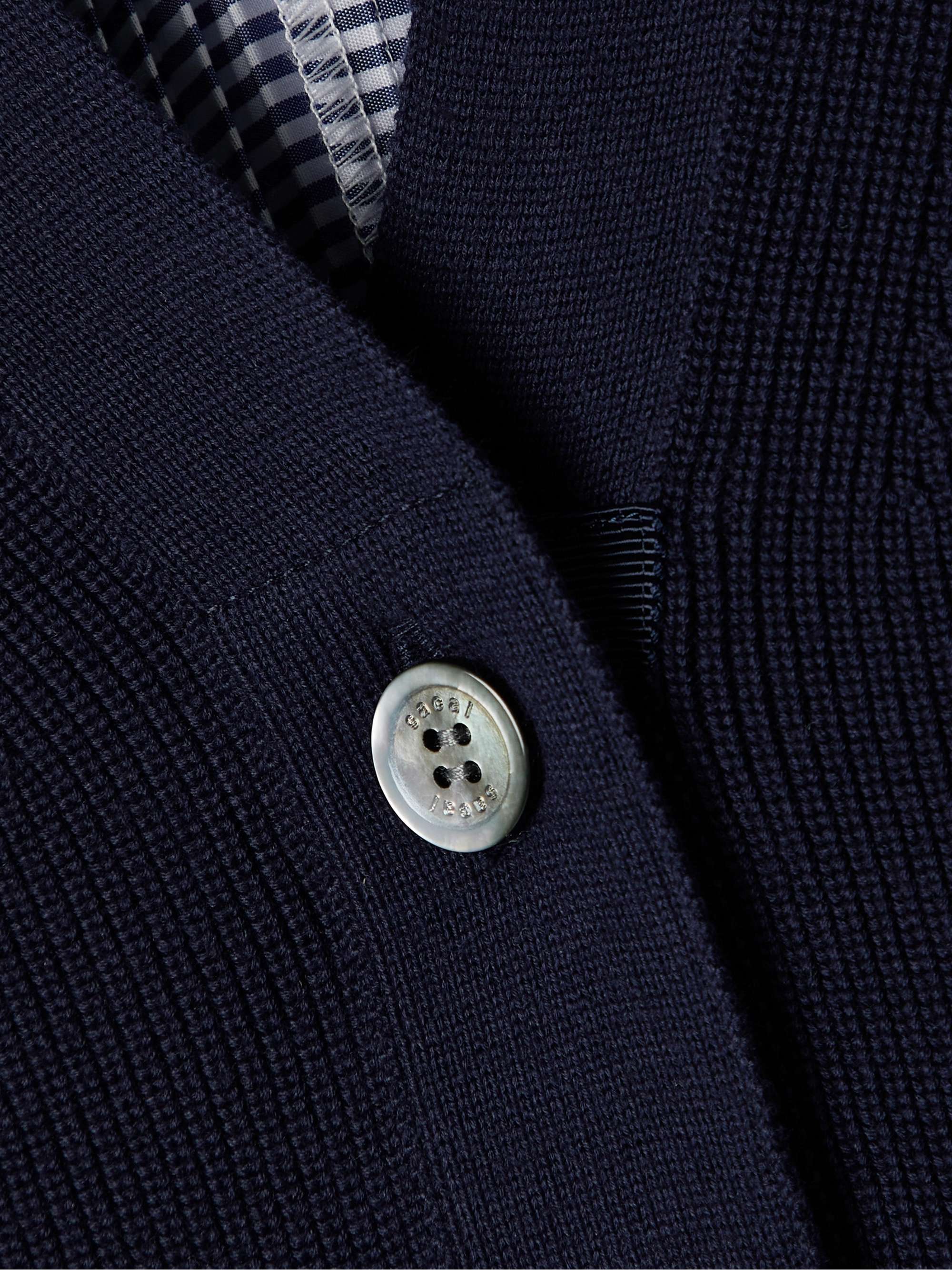 Cotton and pleated striped poplin cardigan view