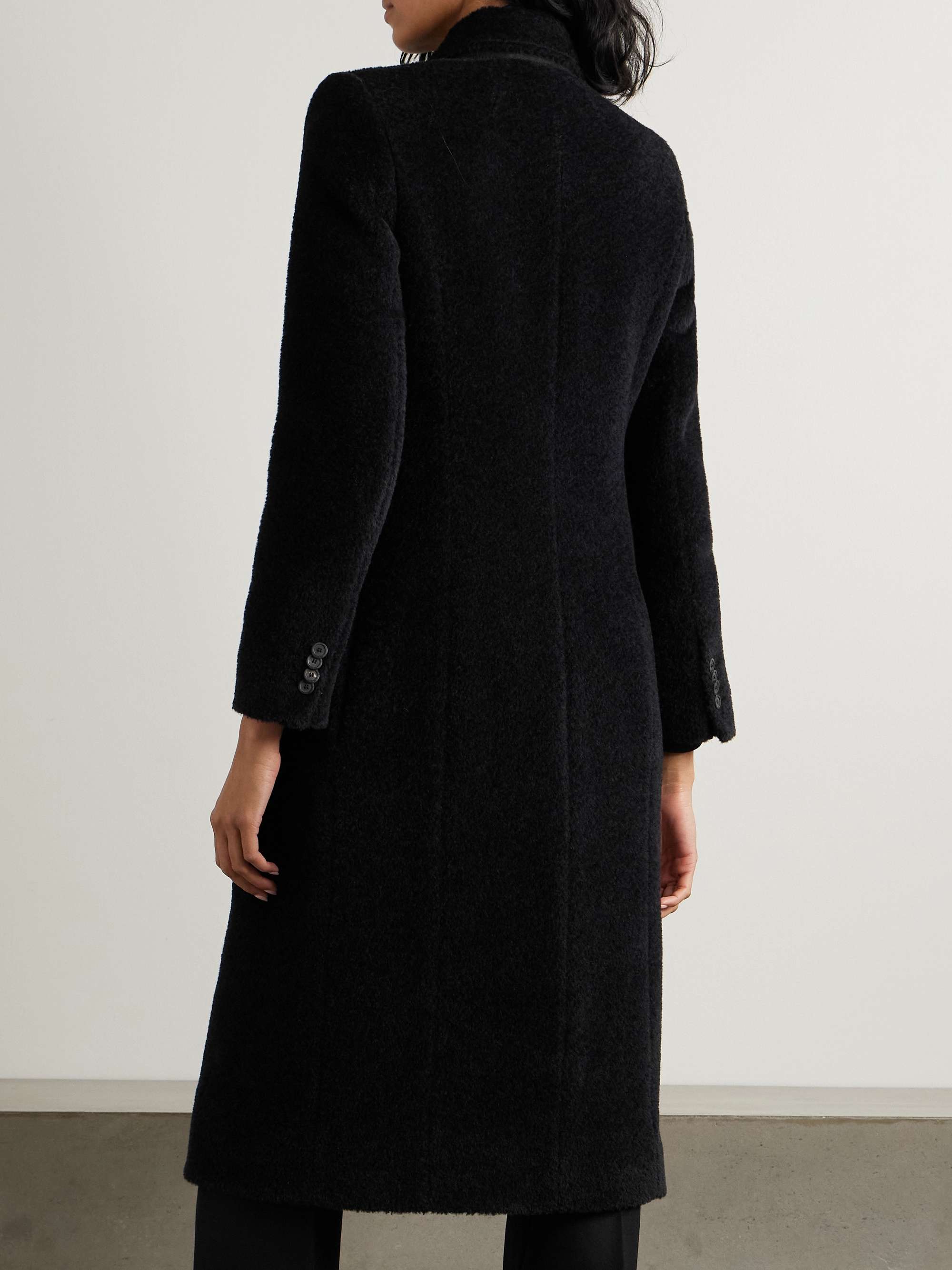 Hourglass double-breasted wool-blend twill coat view