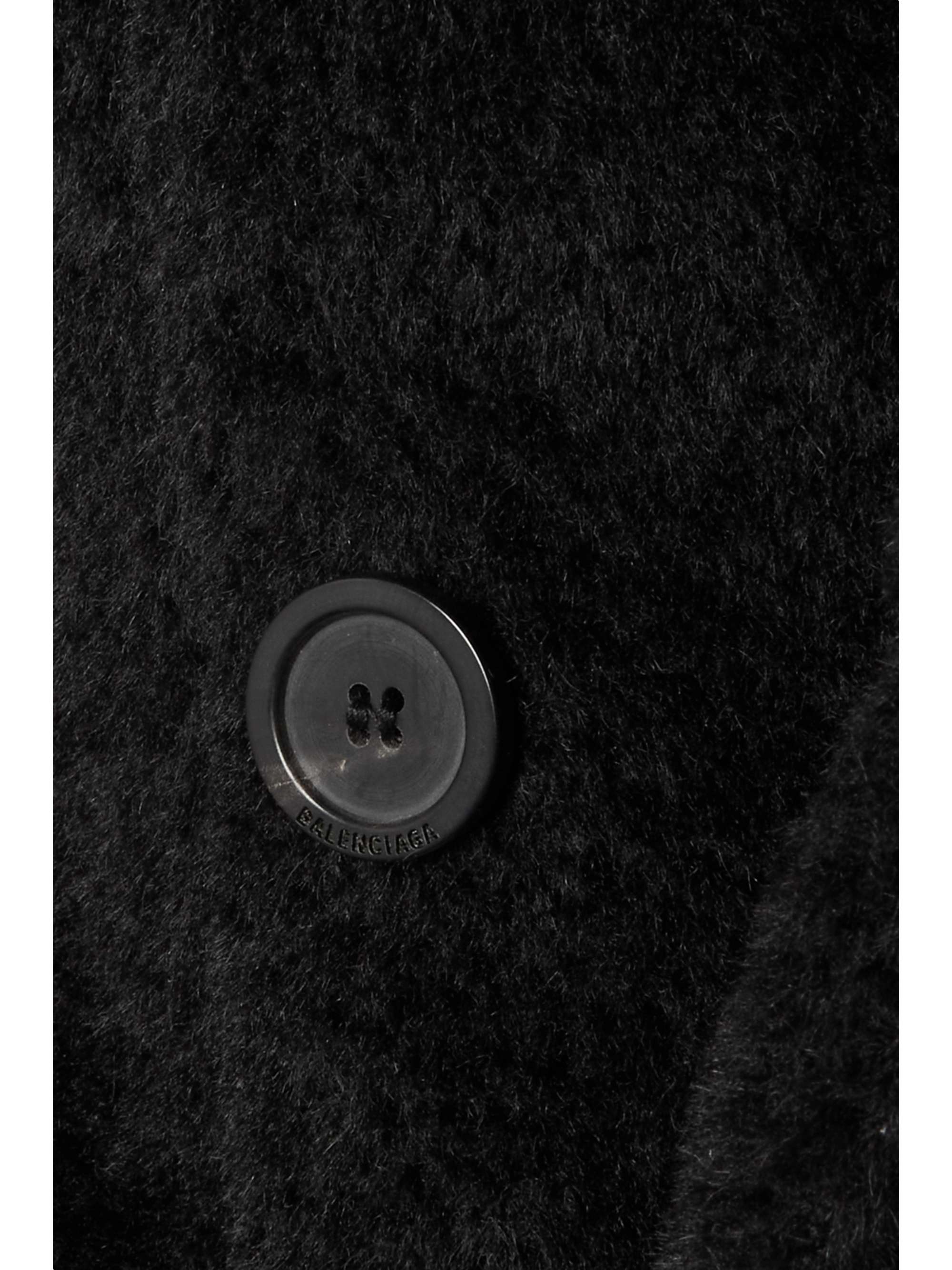 Hourglass double-breasted wool-blend twill coat view