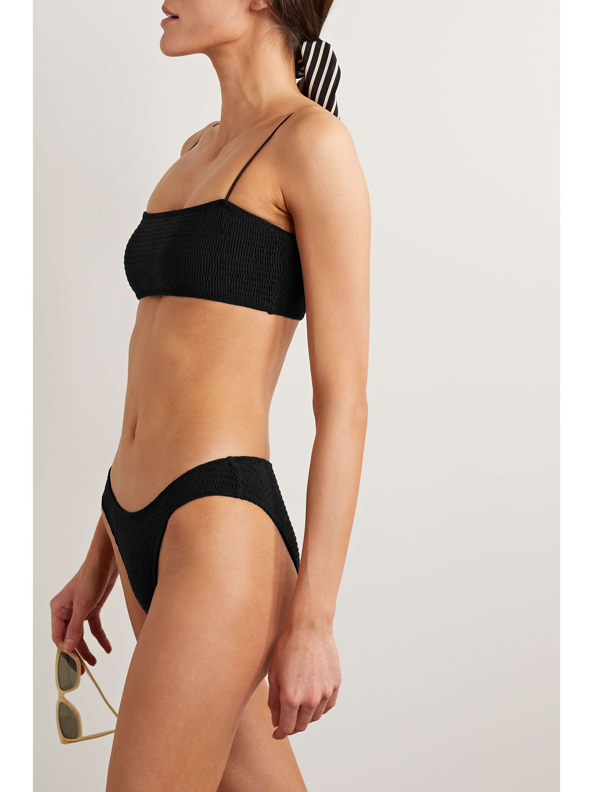 + NET SUSTAIN smocked recycled bikini briefs view