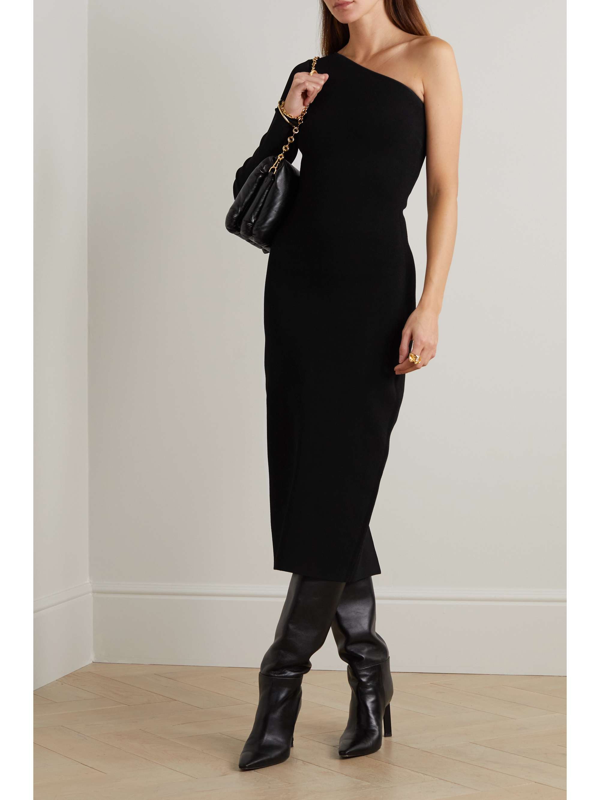 VB Body one-shoulder stretch-knit midi dress view