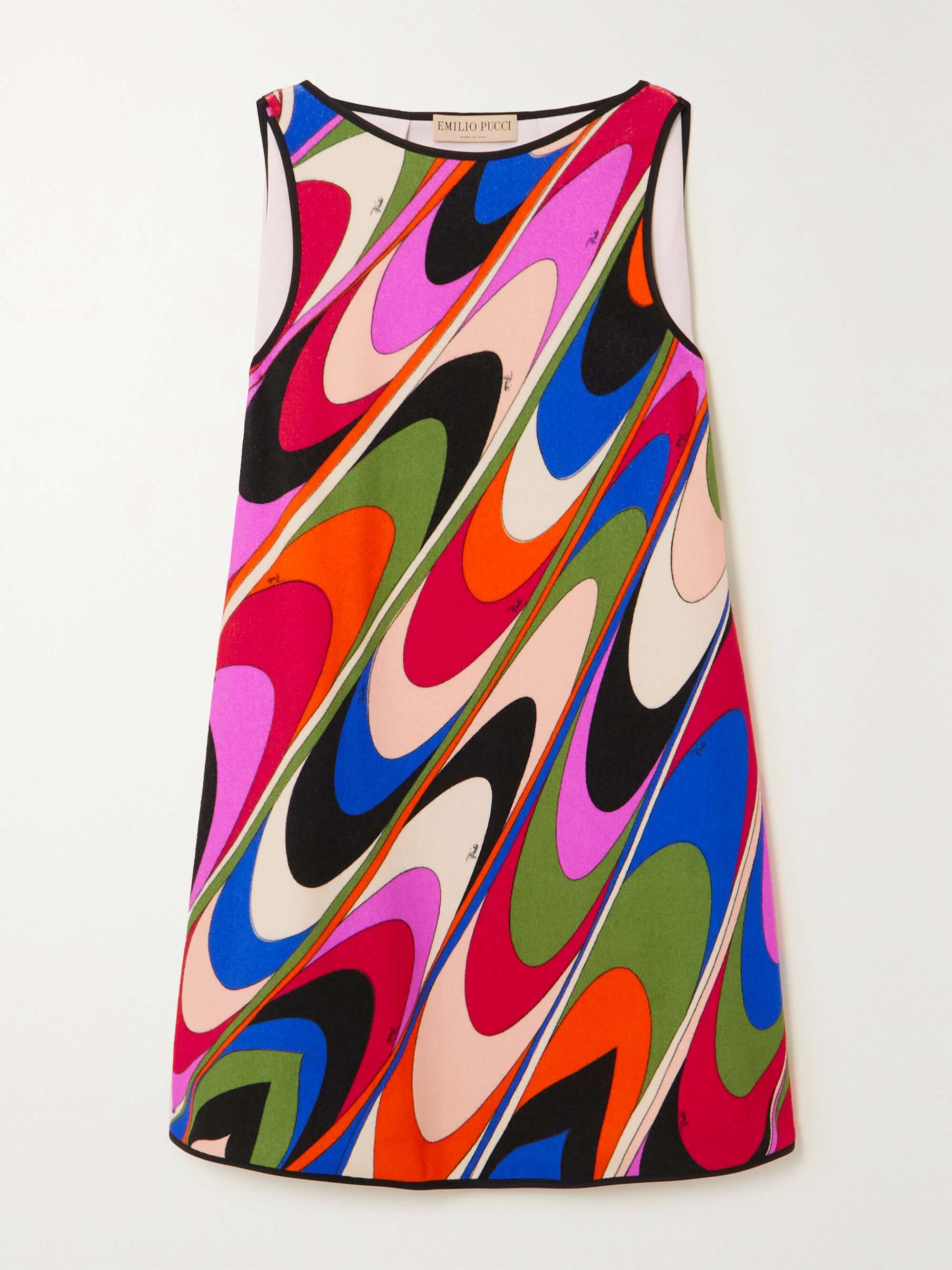 Onde printed cotton-blend terry mini dress view