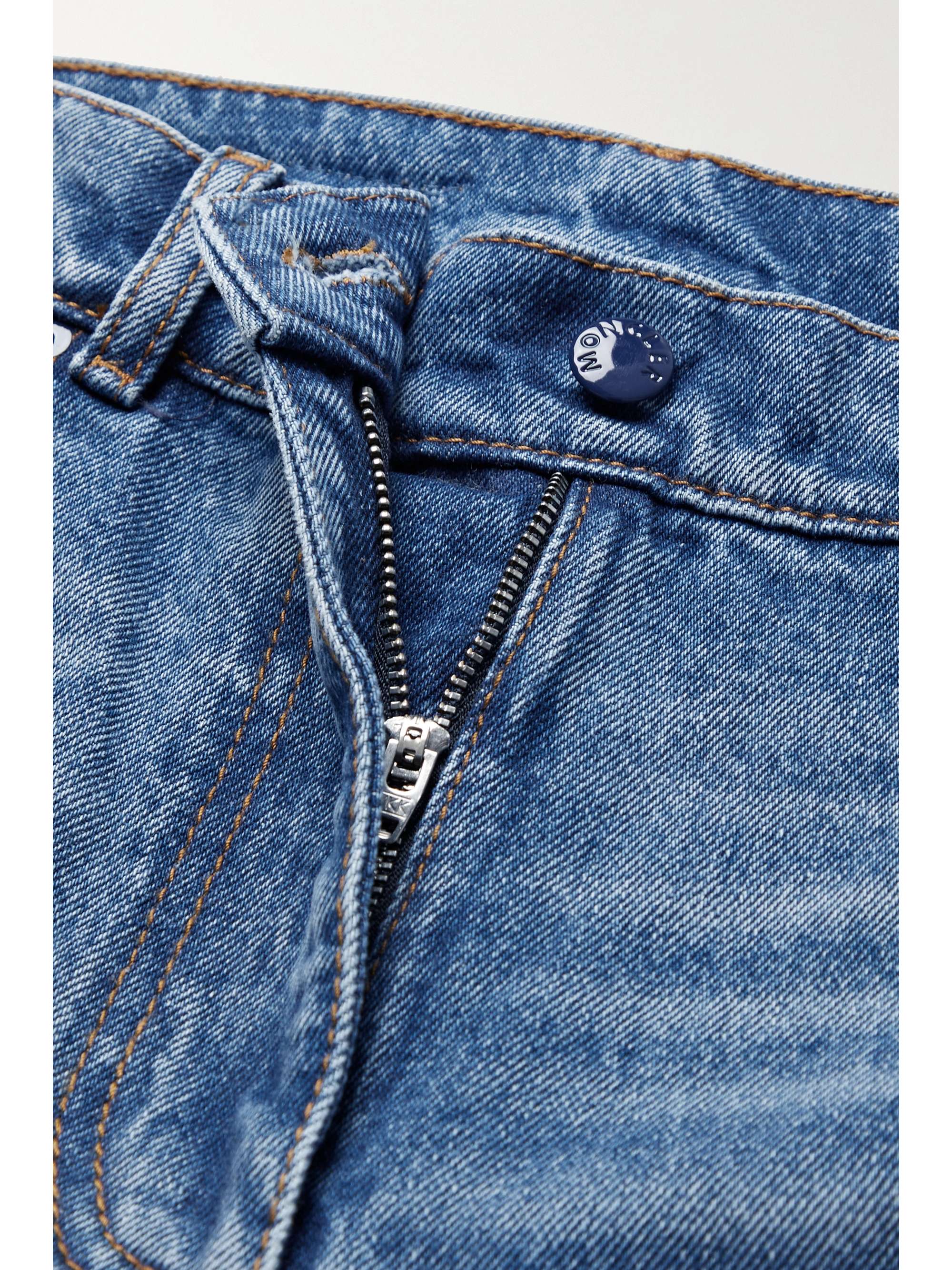 + 8 Palm Angels distressed high-rise straight-leg jeans view