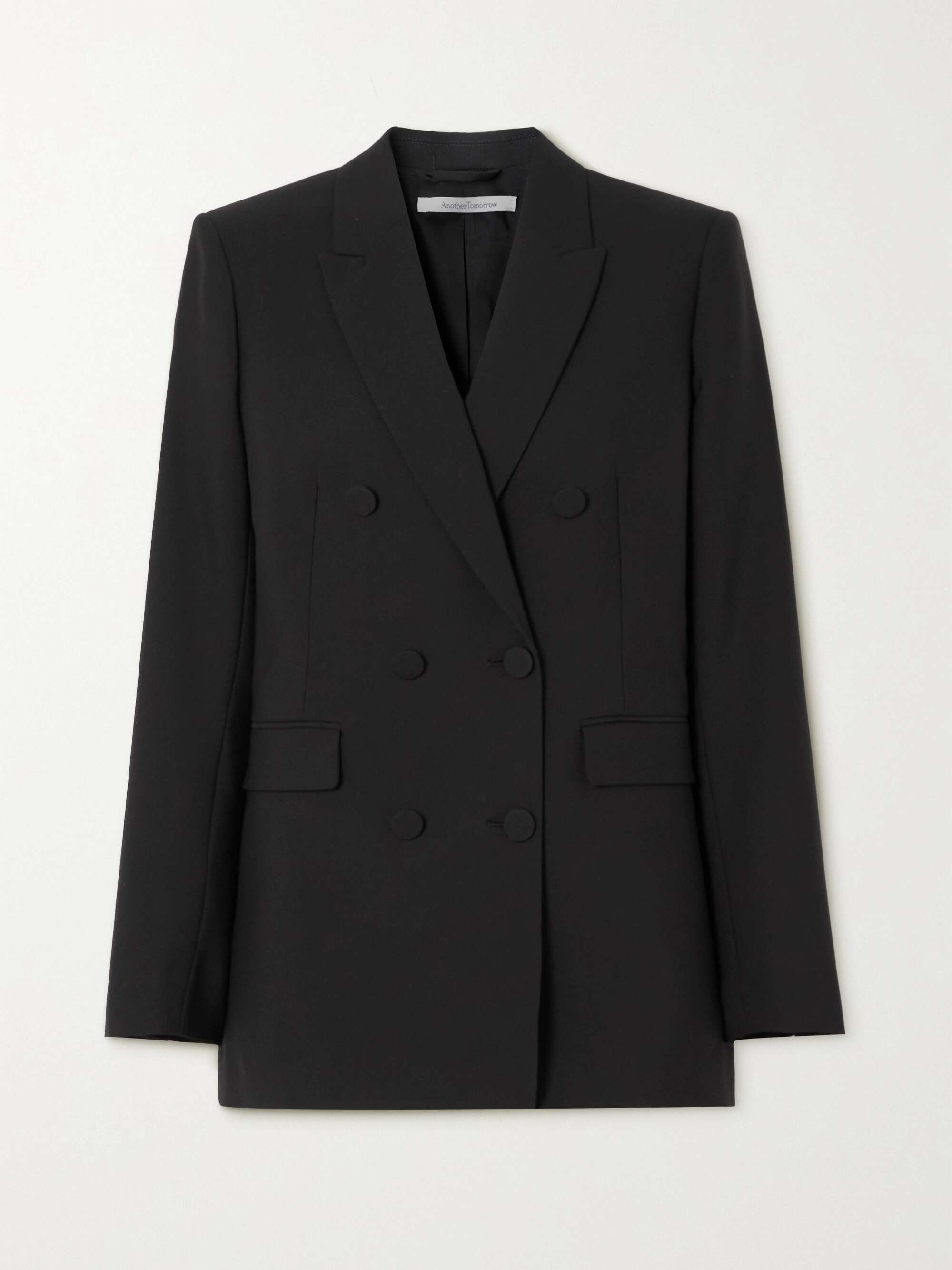 + NET SUSTAIN double-breasted merino wool jacket view