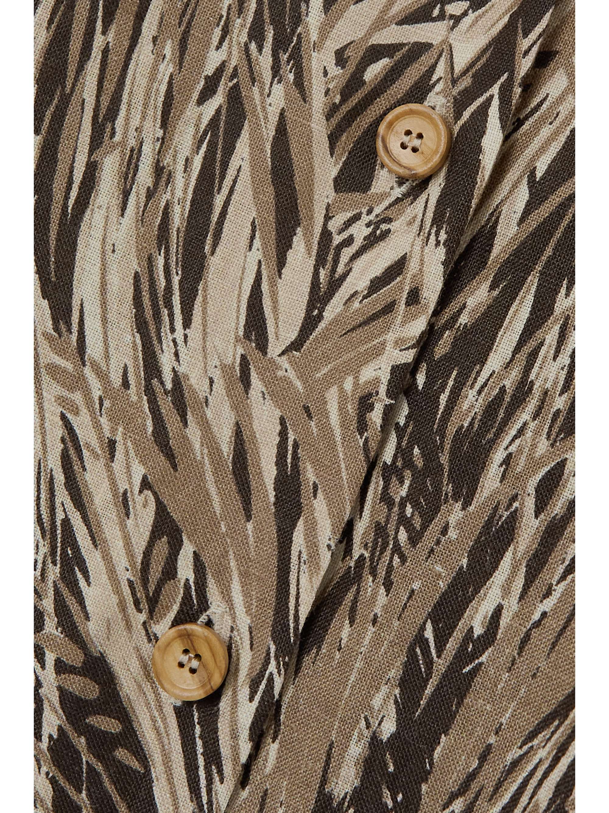 Printed linen-gauze shirt view
