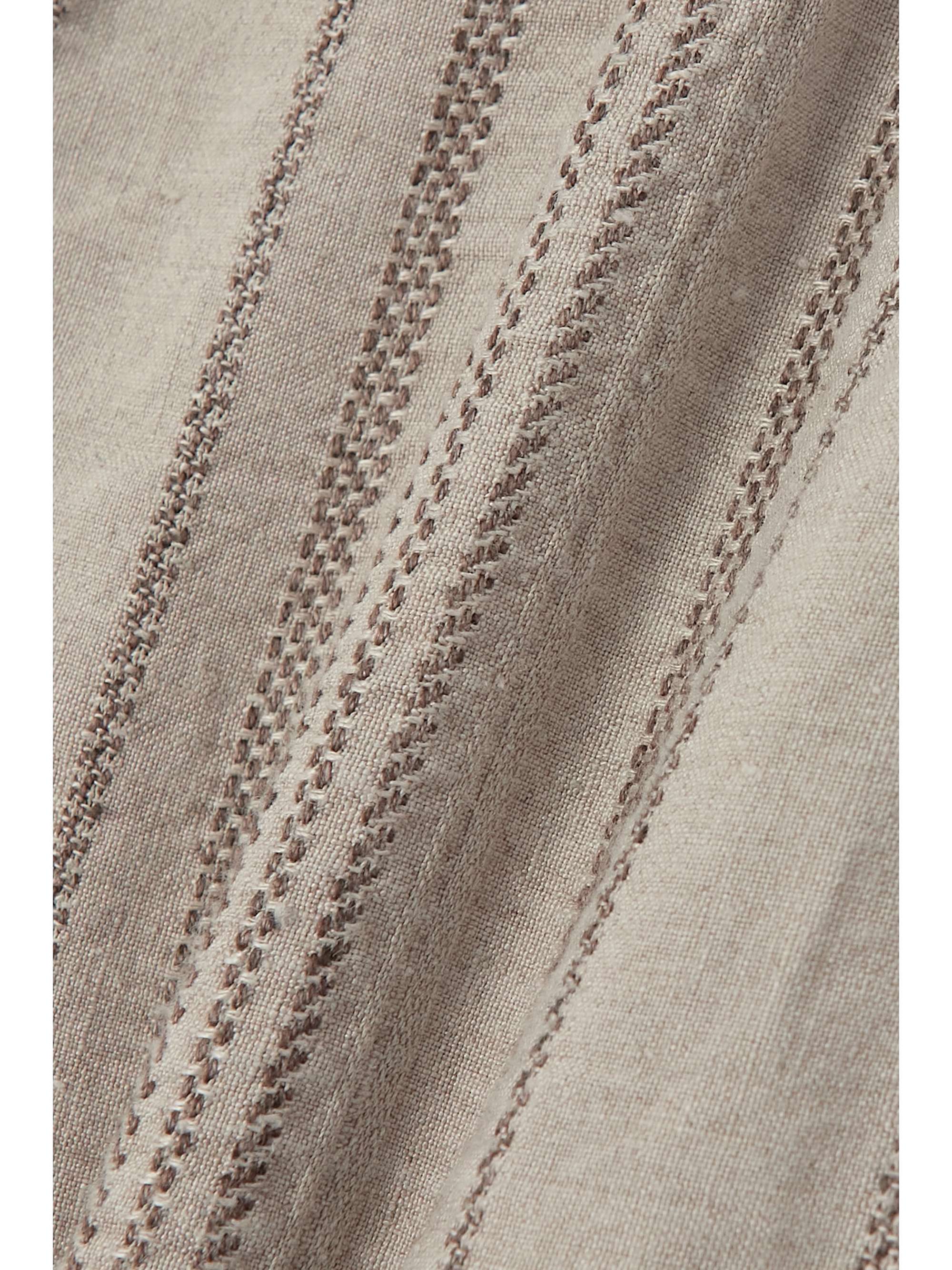 Embroidered linen shorts view