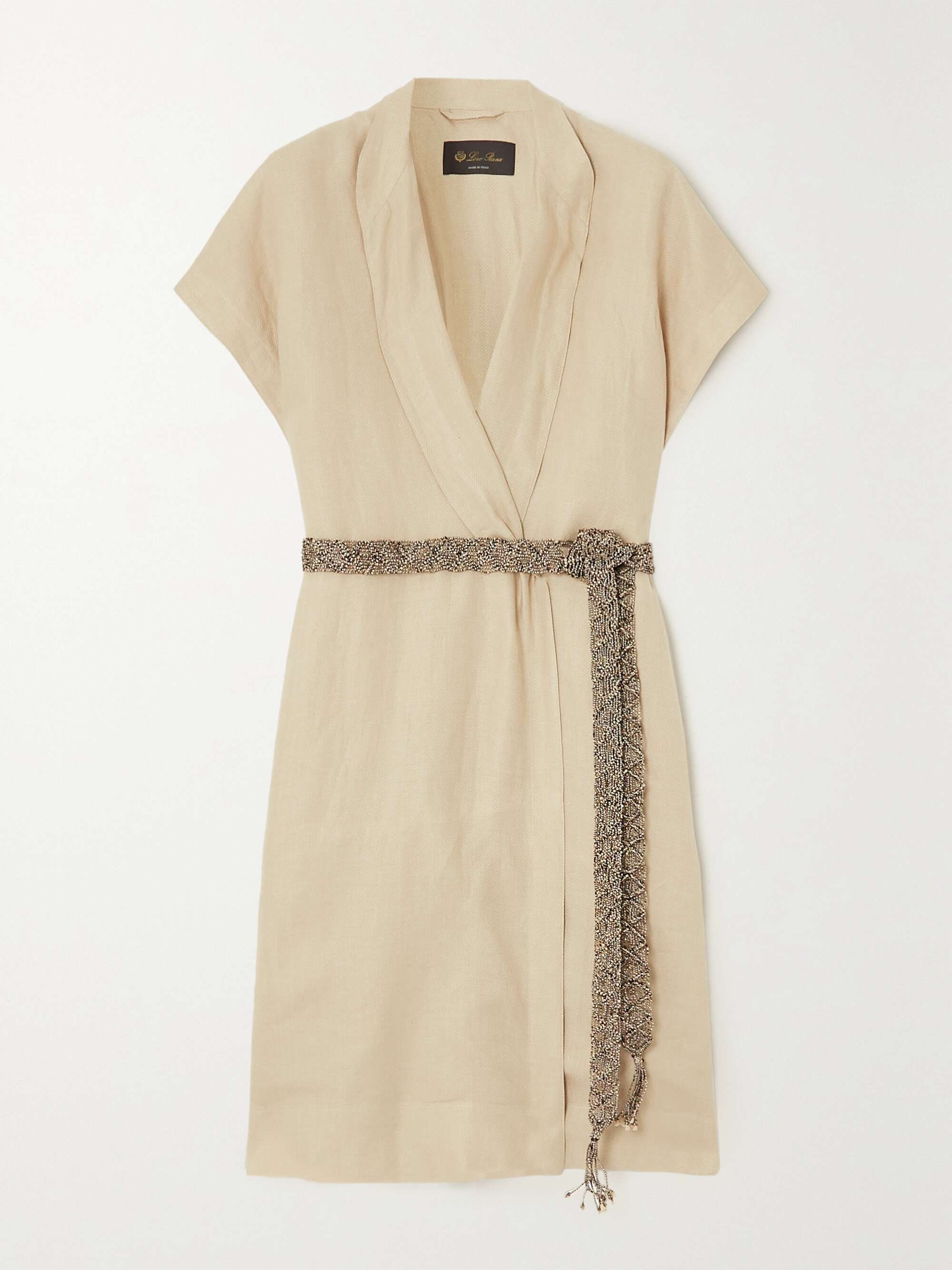 Draped linen vest view