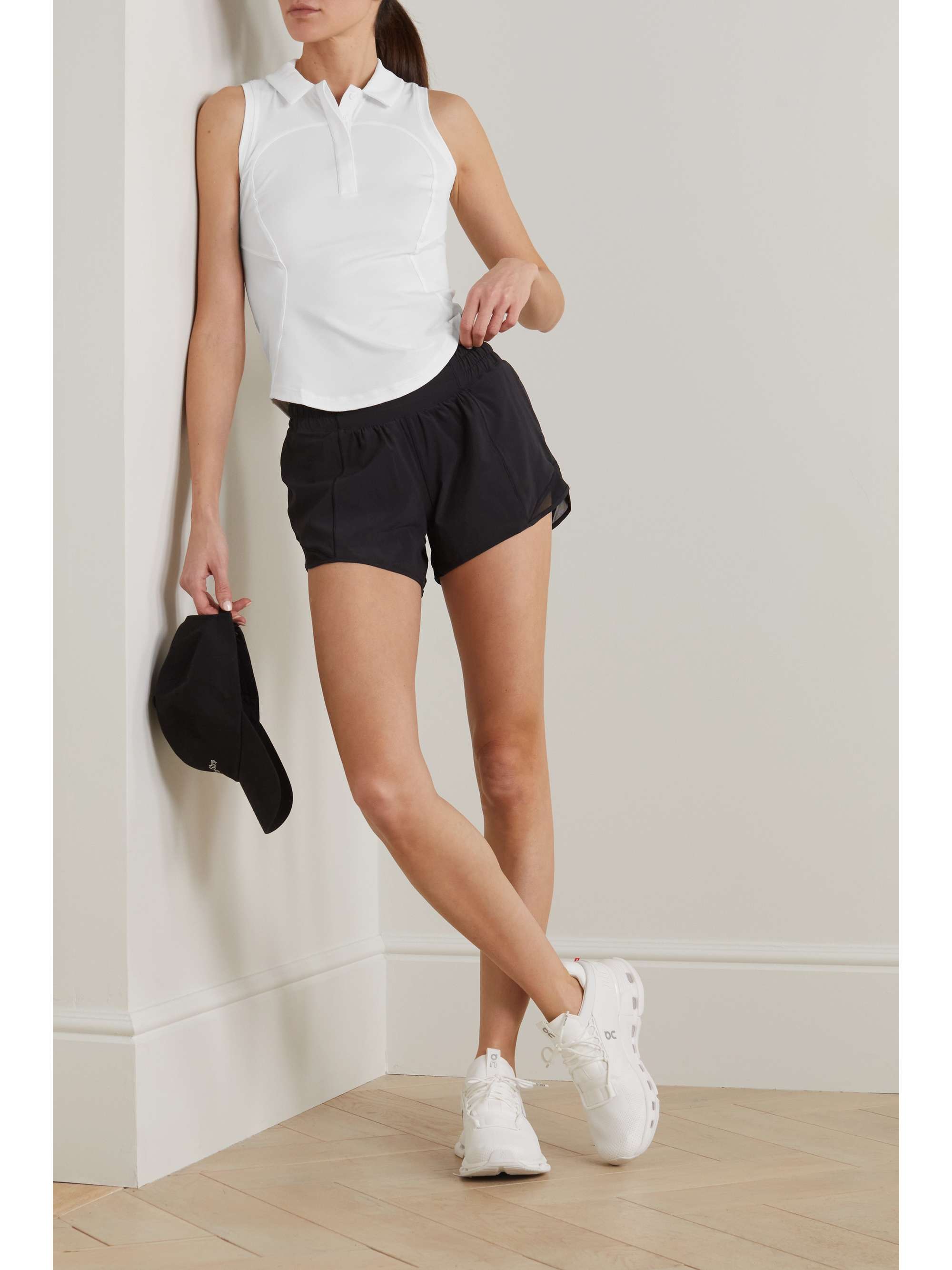 Stretch recycled-jersey tank view