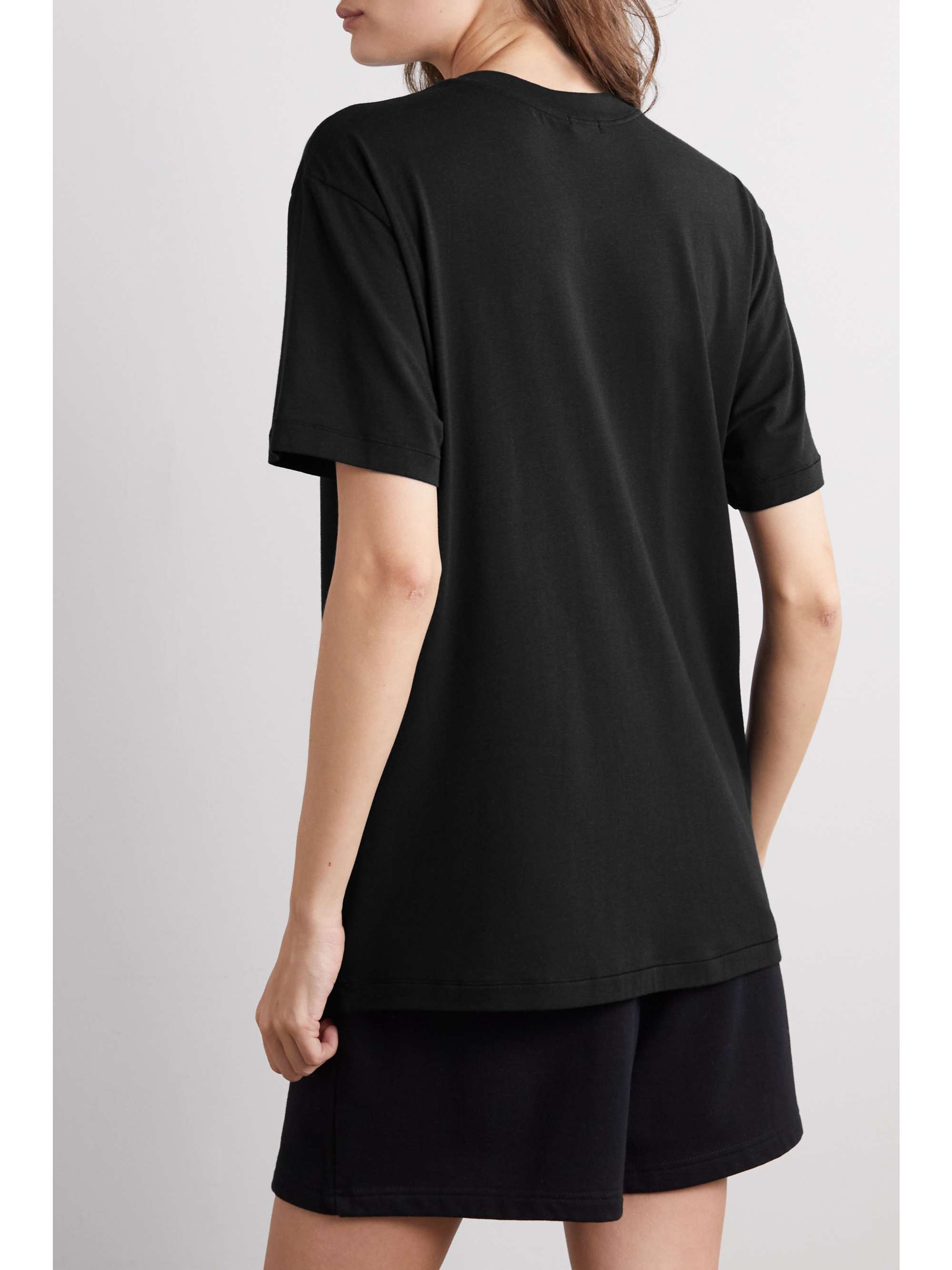 Boyfriend stretch-modal and cotton-blend jersey T-shirt view