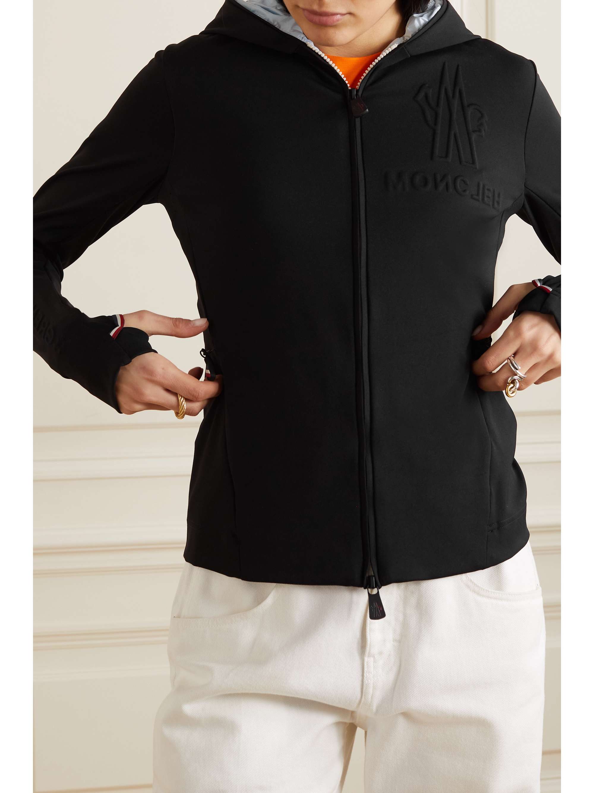 Embossed jersey hoodie view