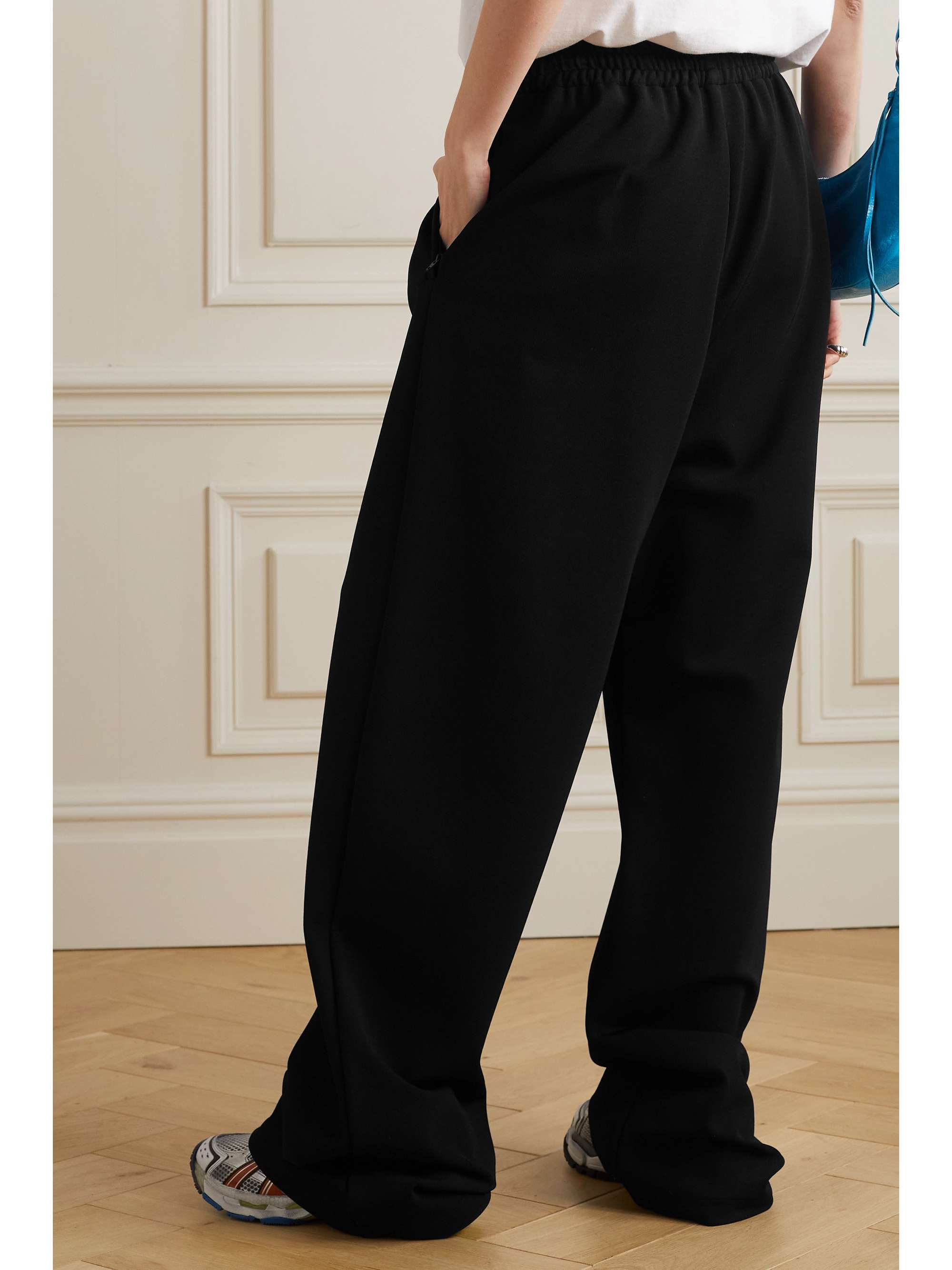 Oversized stretch-jersey wide-leg pants view