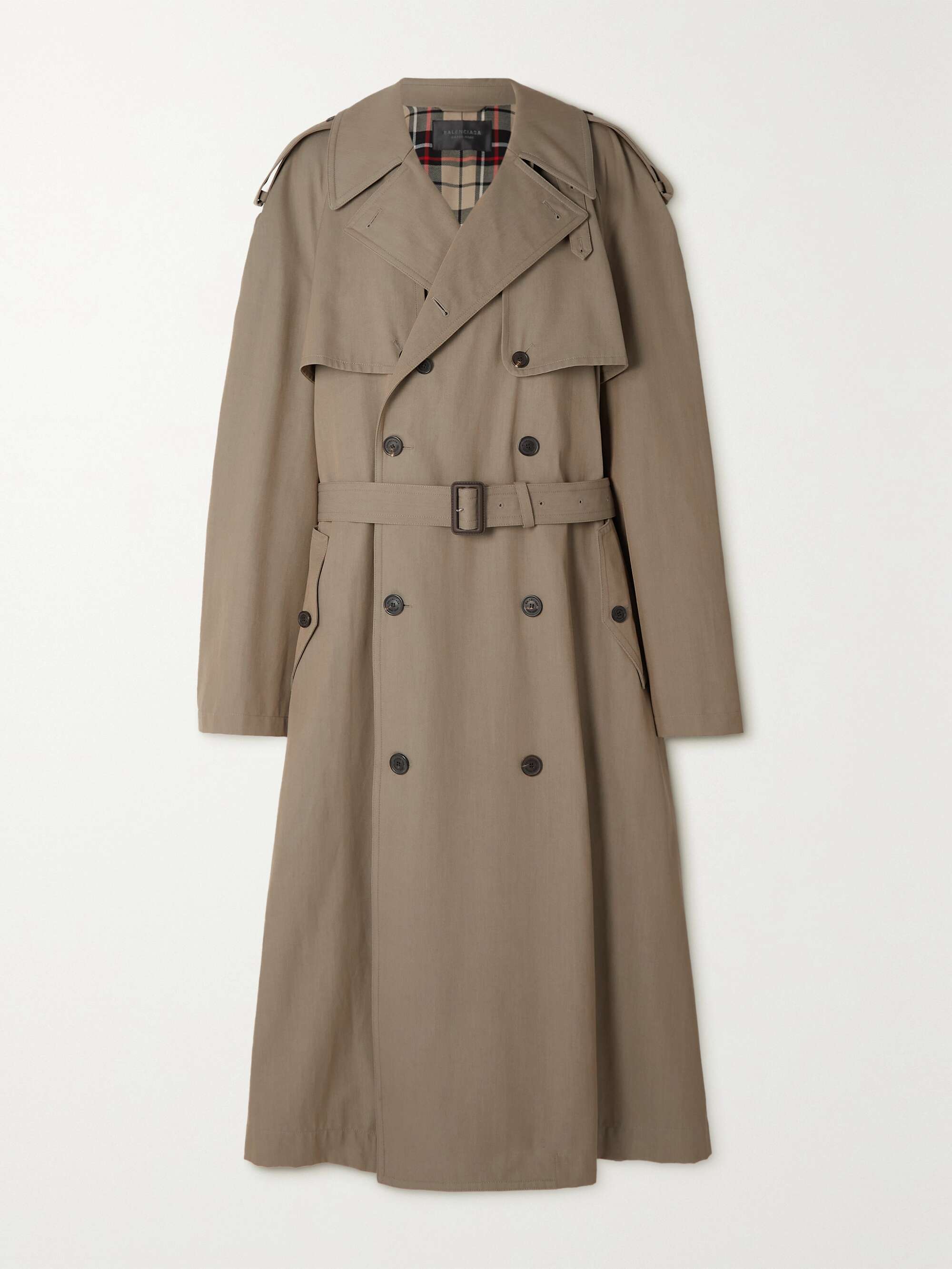 Wool and cotton-blend trench coat view