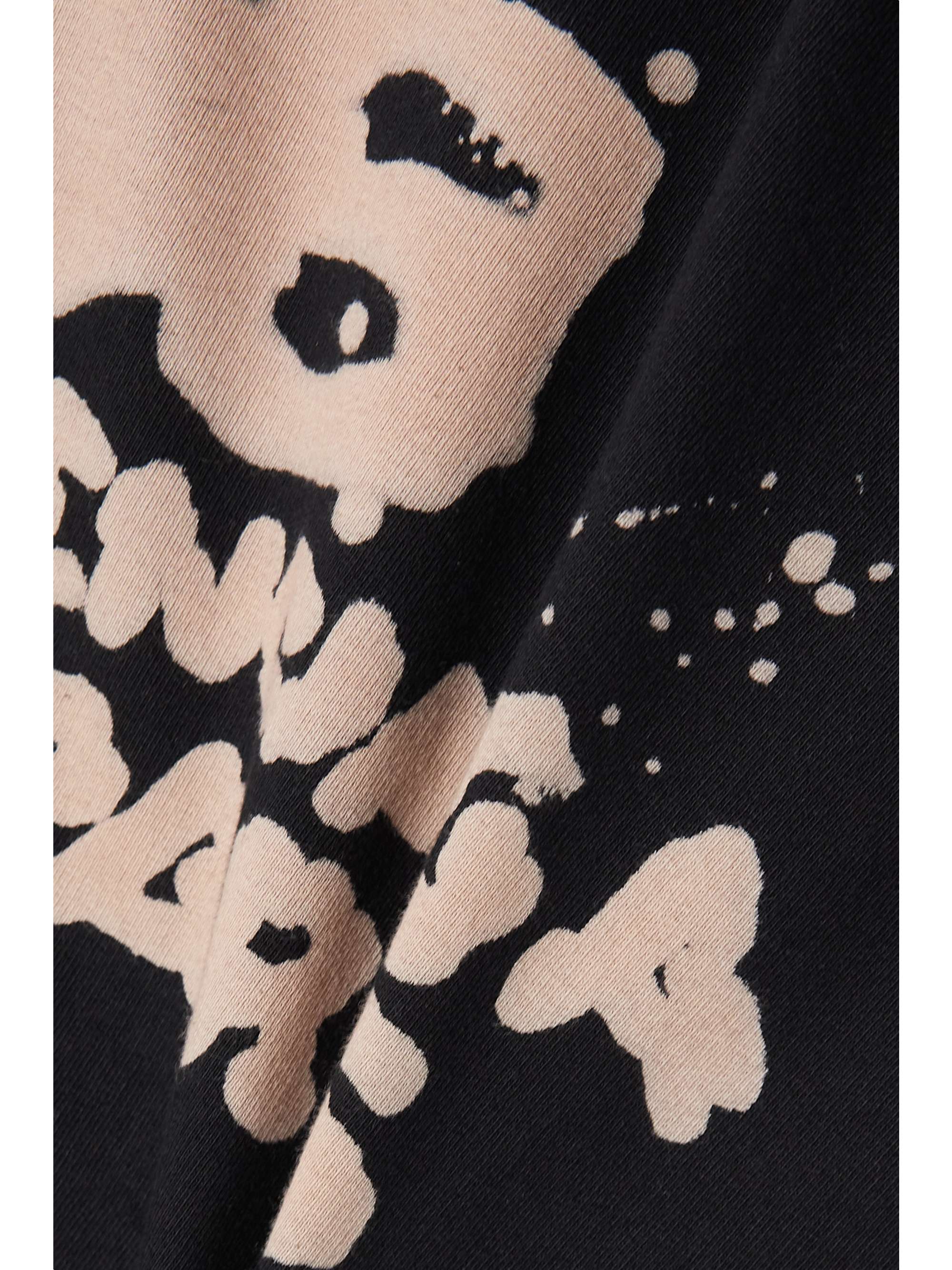 Oversized printed cotton-blend jersey hoodie view