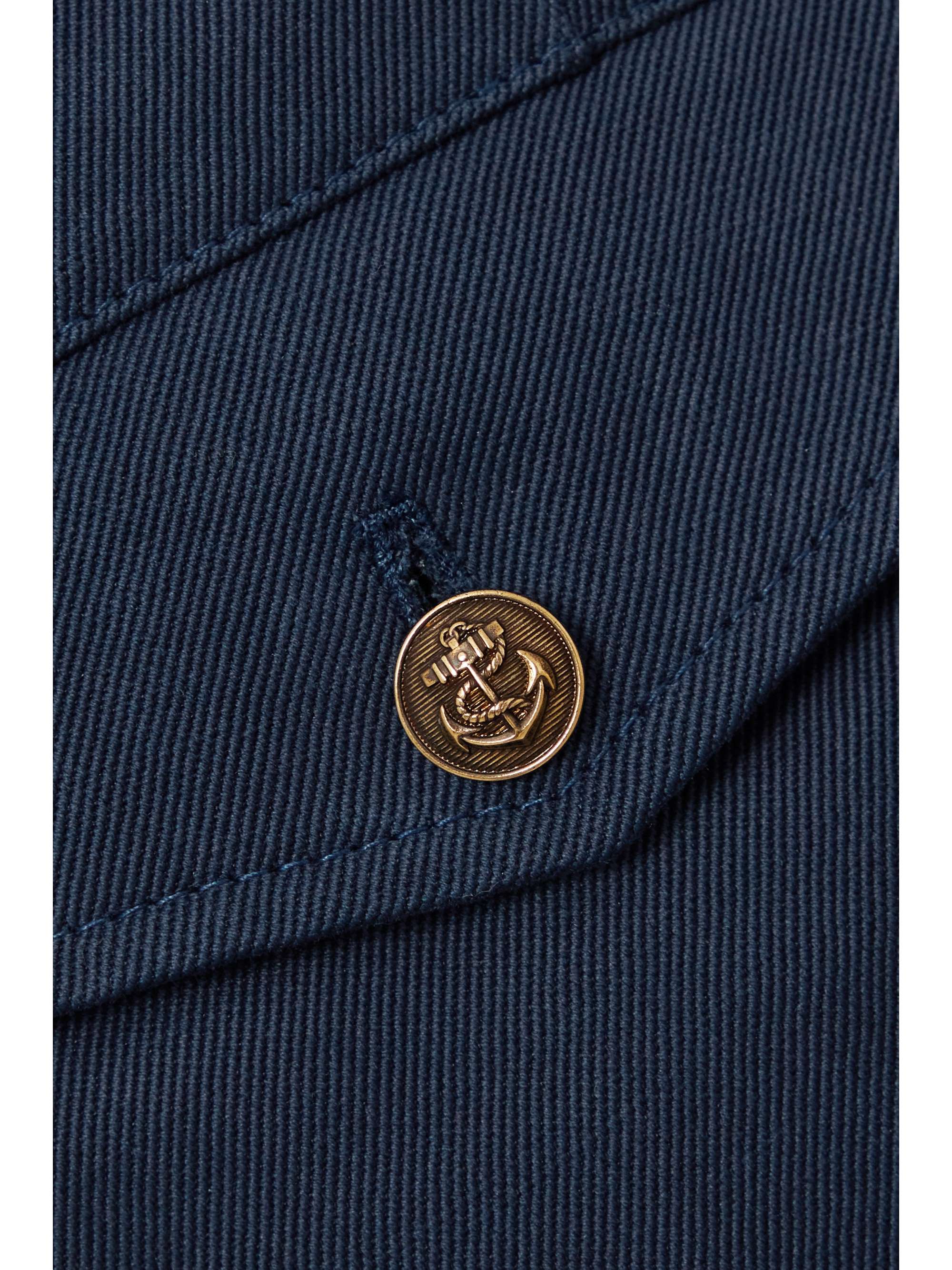 Pleated cotton and linen-blend twill shorts view