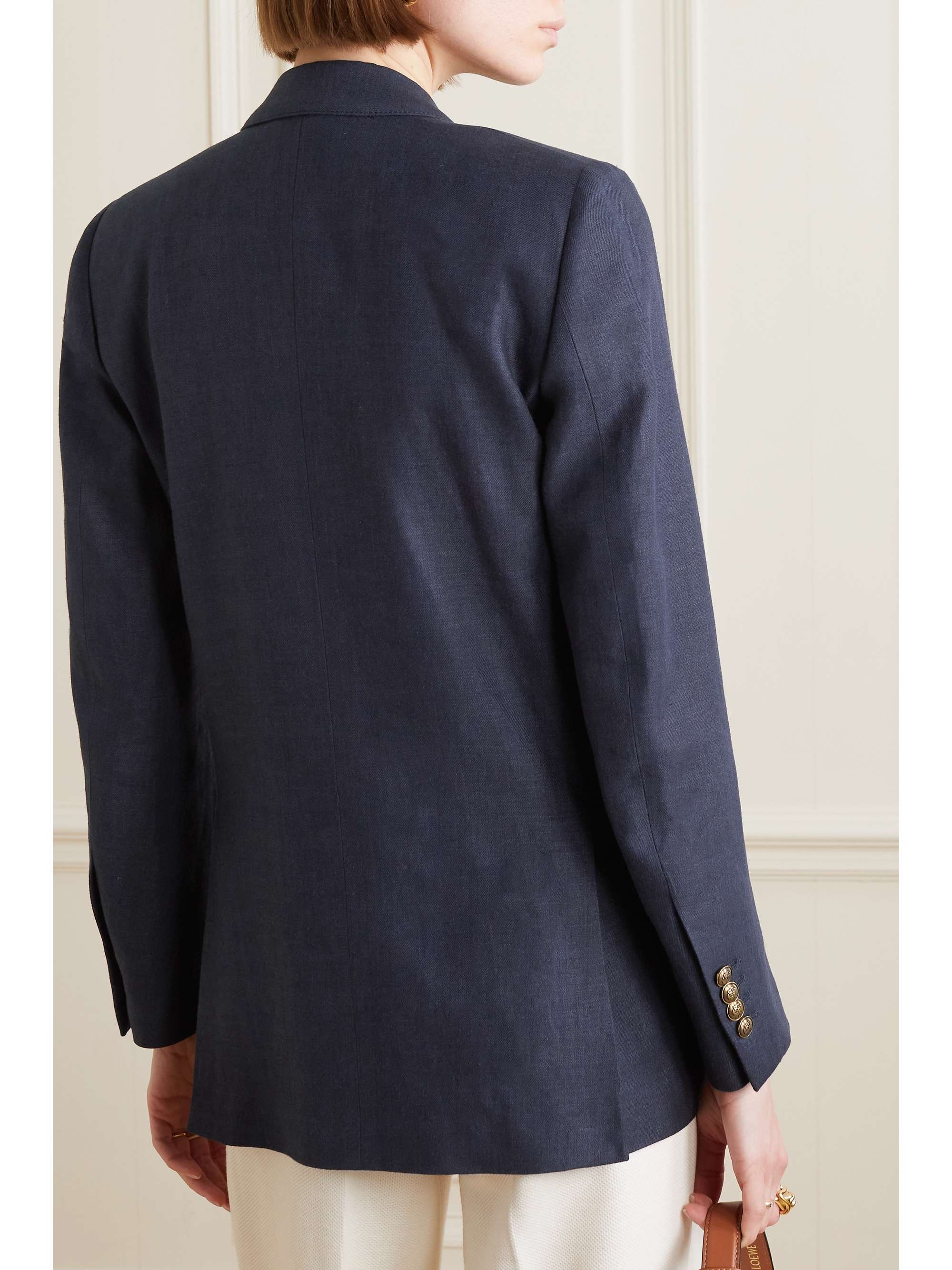 Aurora linen and wool-blend twill blazer view
