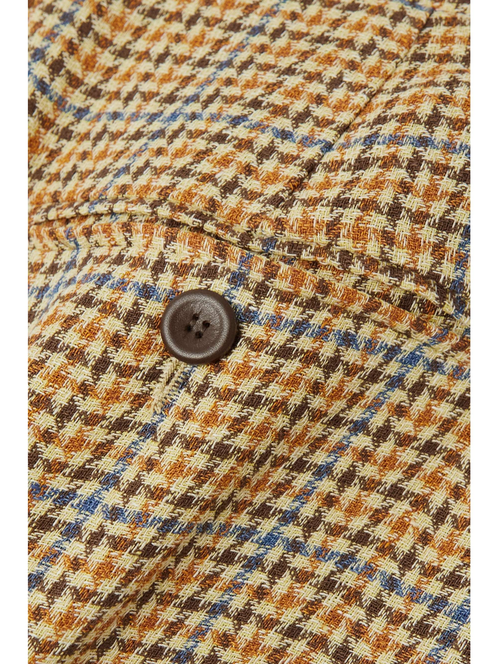 Fabian checked linen wide-leg pants view