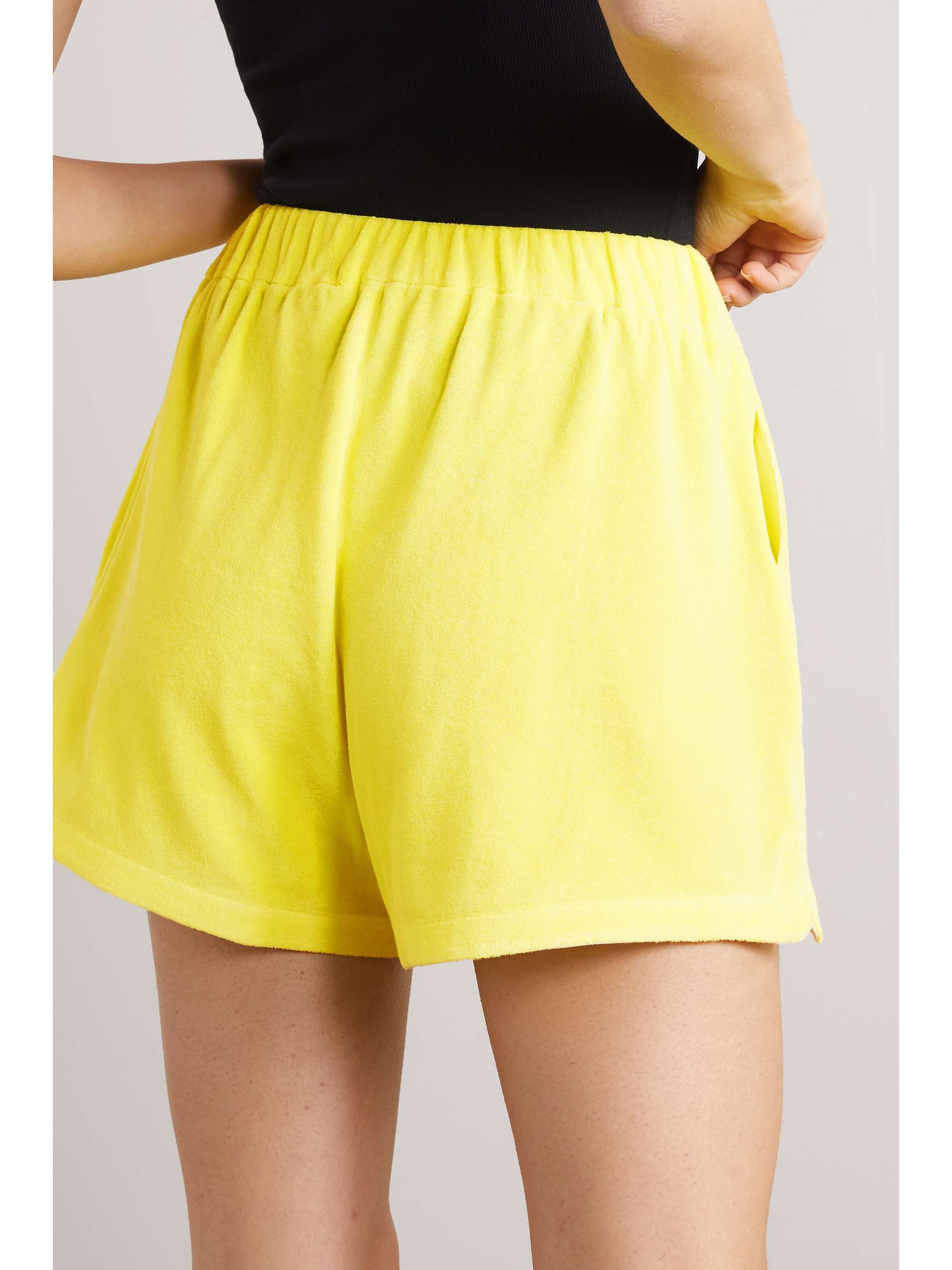 Cotton-blend terry shorts view