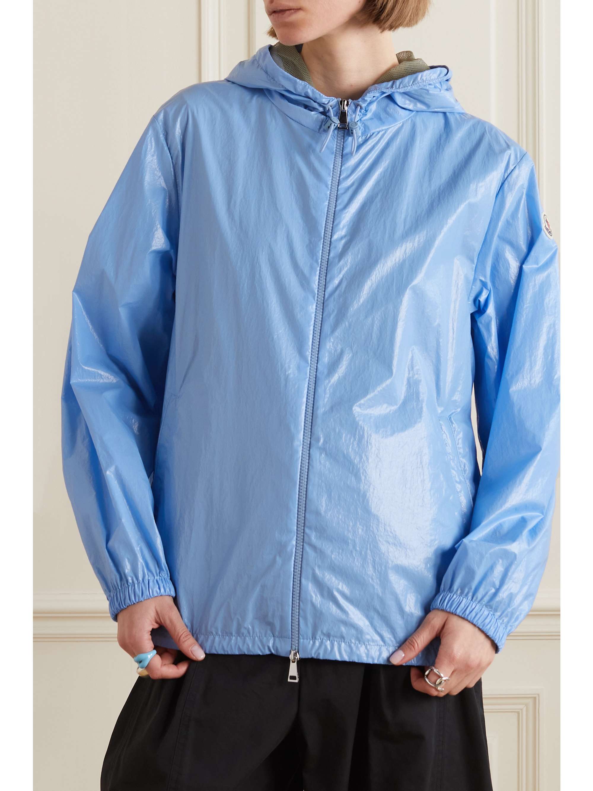 Wuisse hooded coated cotton-blend jacket view