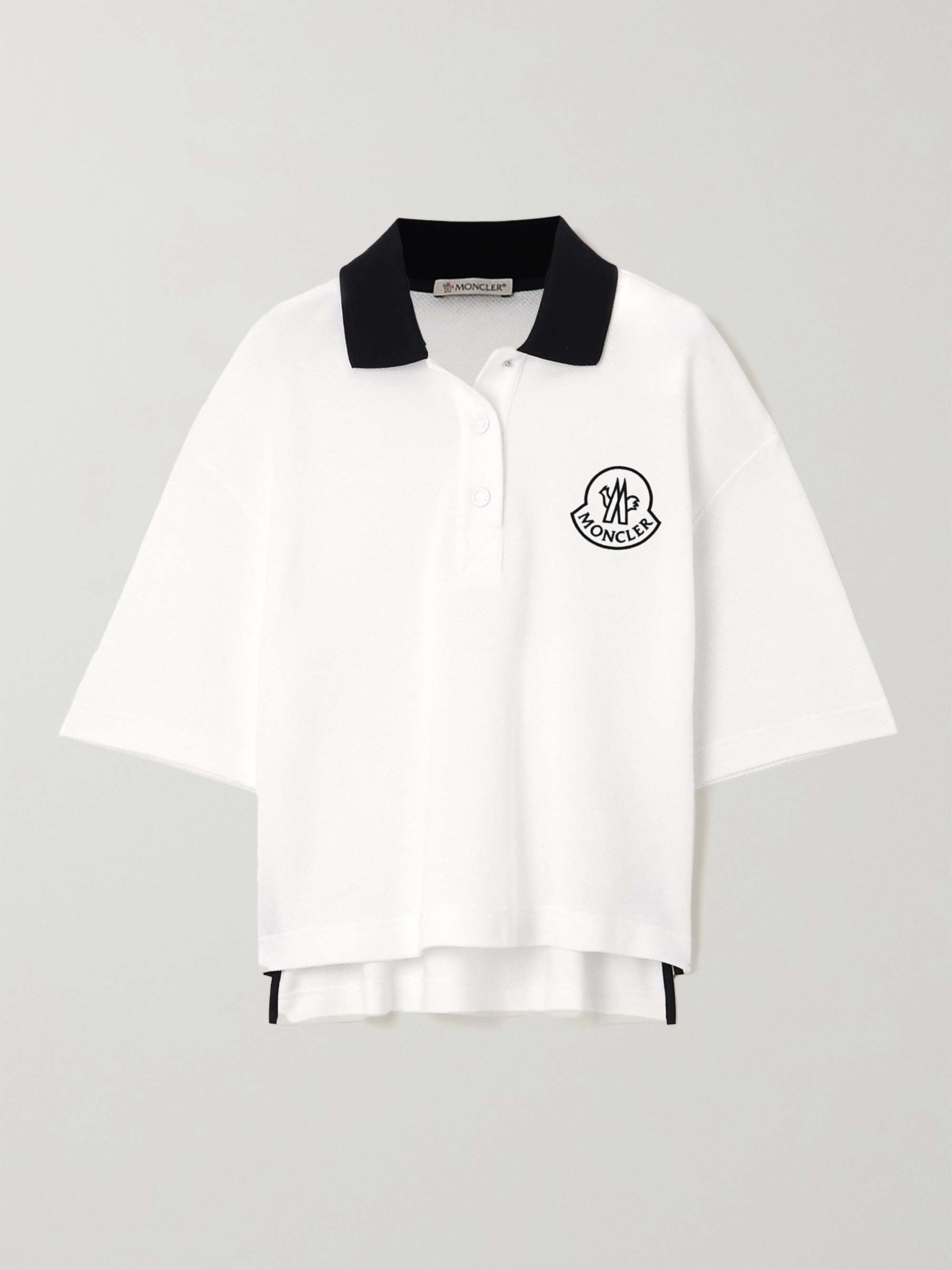 Appliquéd cotton-piqué polo shirt view