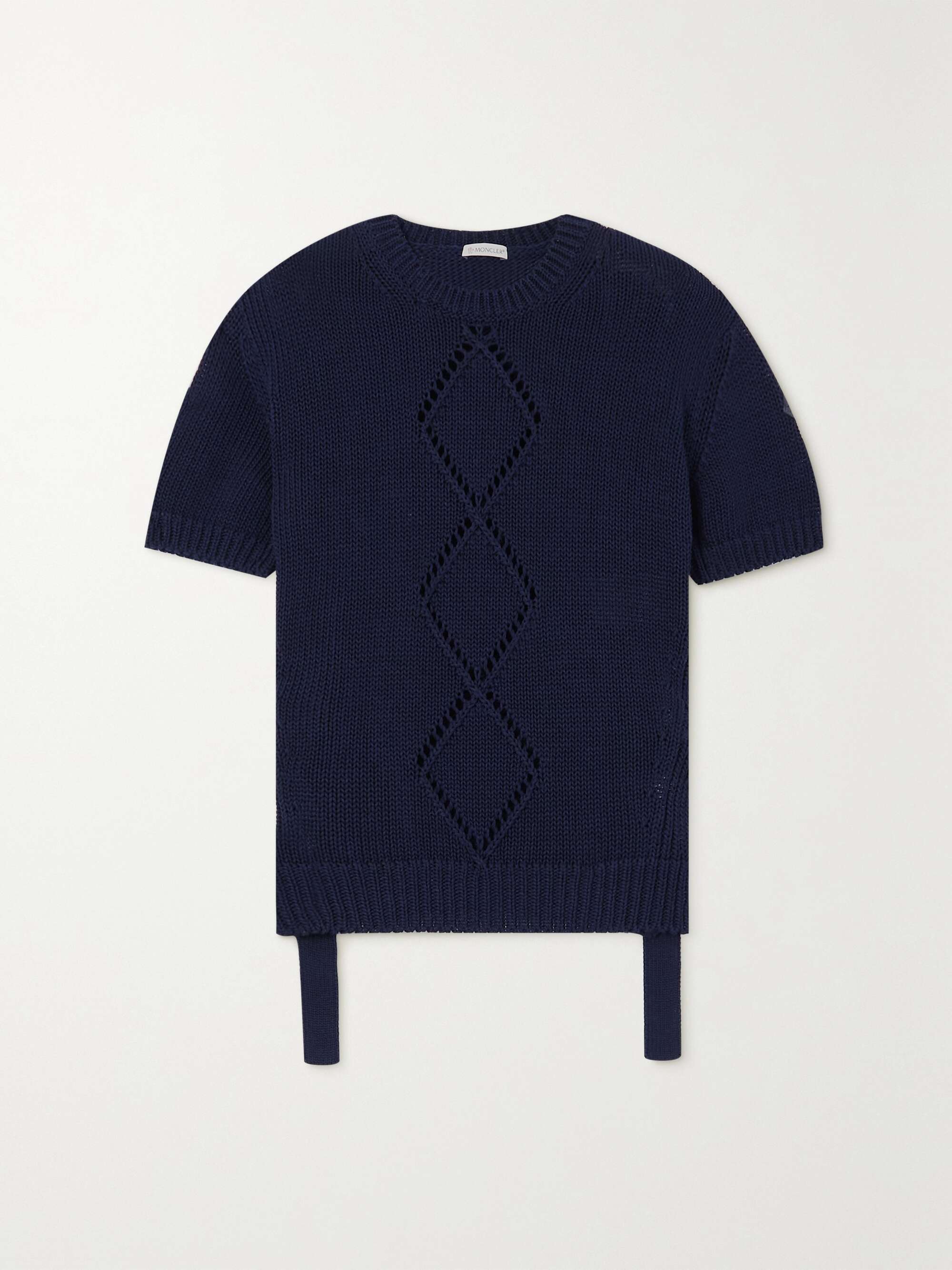 Cutout ribbed cotton T-shirt view