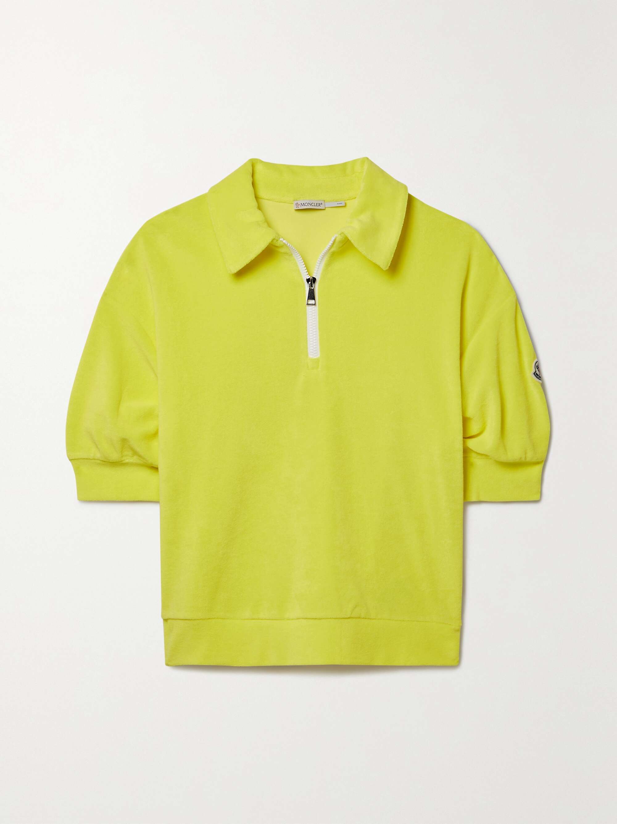 Cotton-blend terry polo shirt view