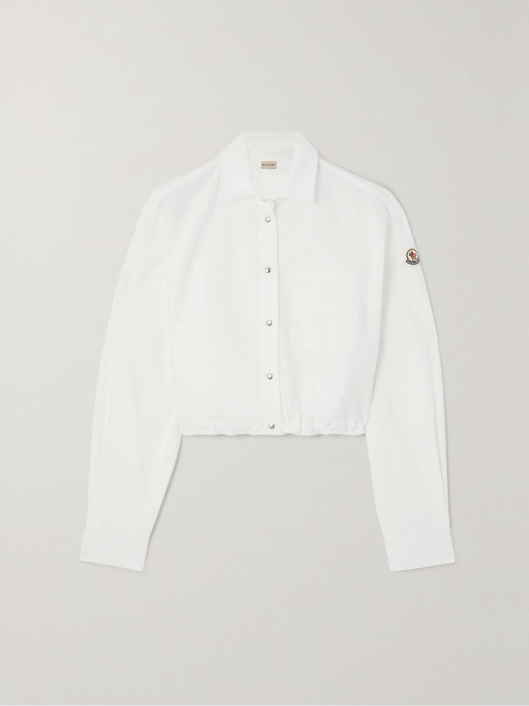 Cropped cotton-poplin shirt view
