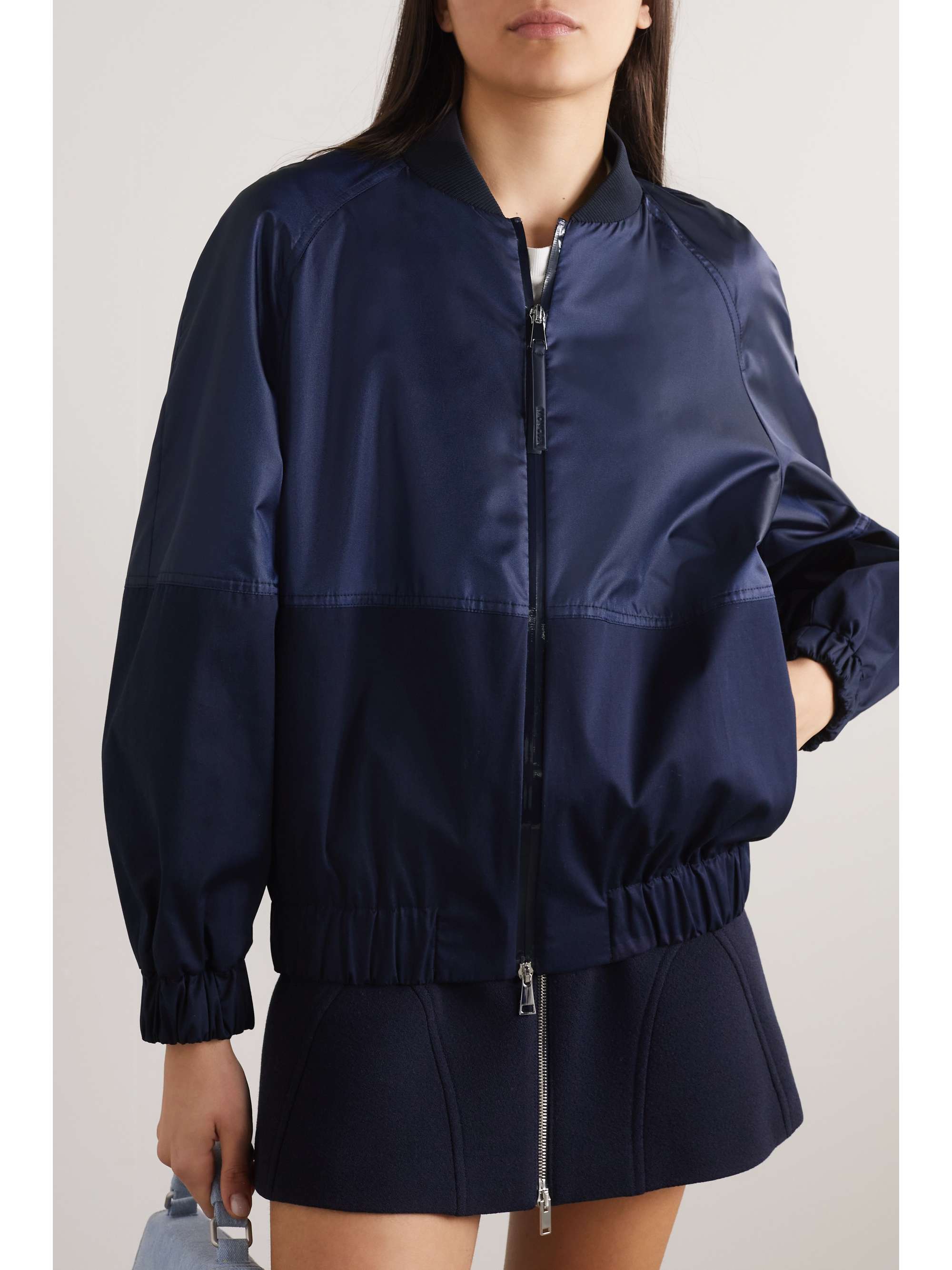Gobie satin and cotton-blend twill bomber jacket view