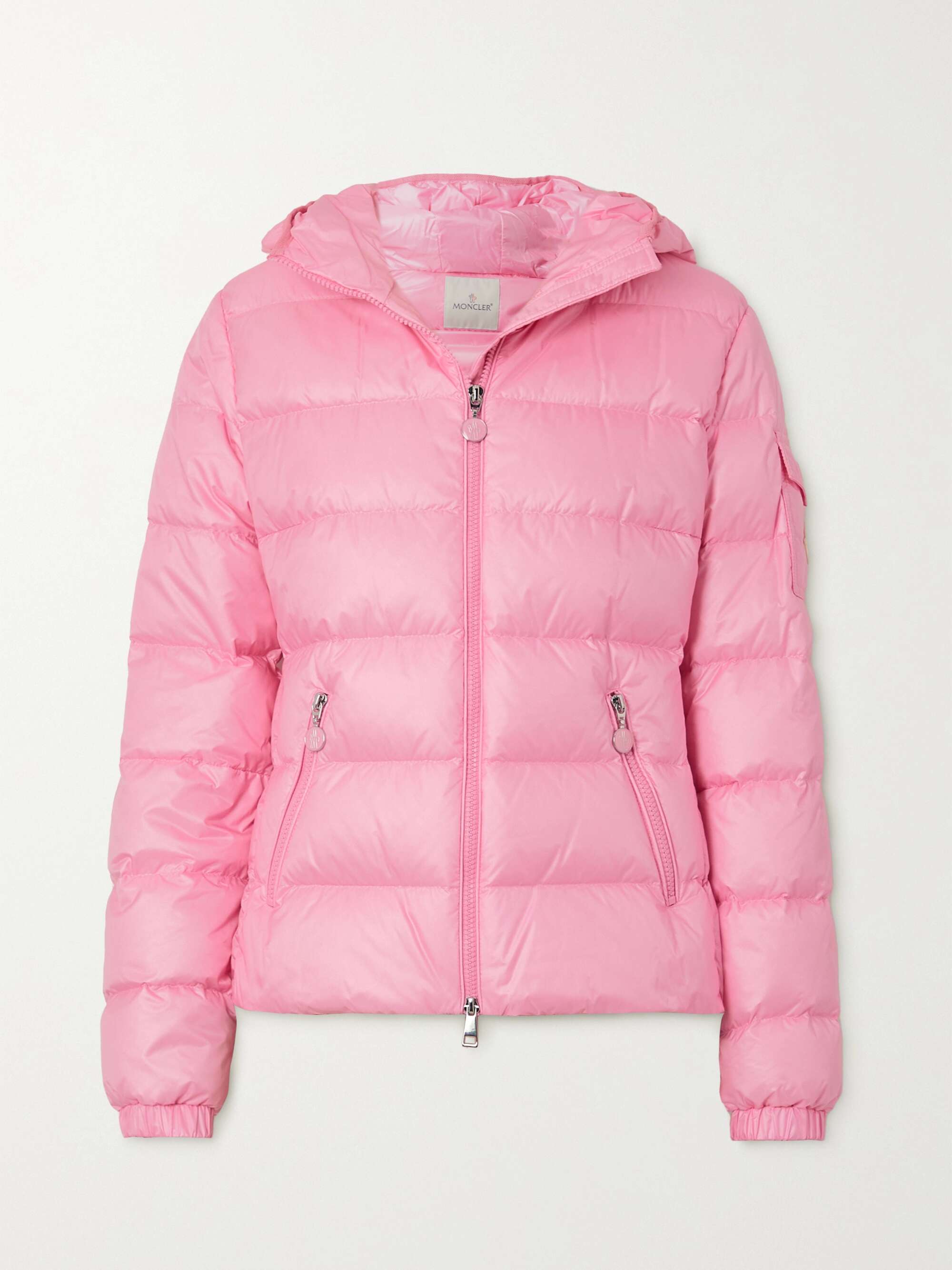 Gles hooded quilted padded shell down jacket view