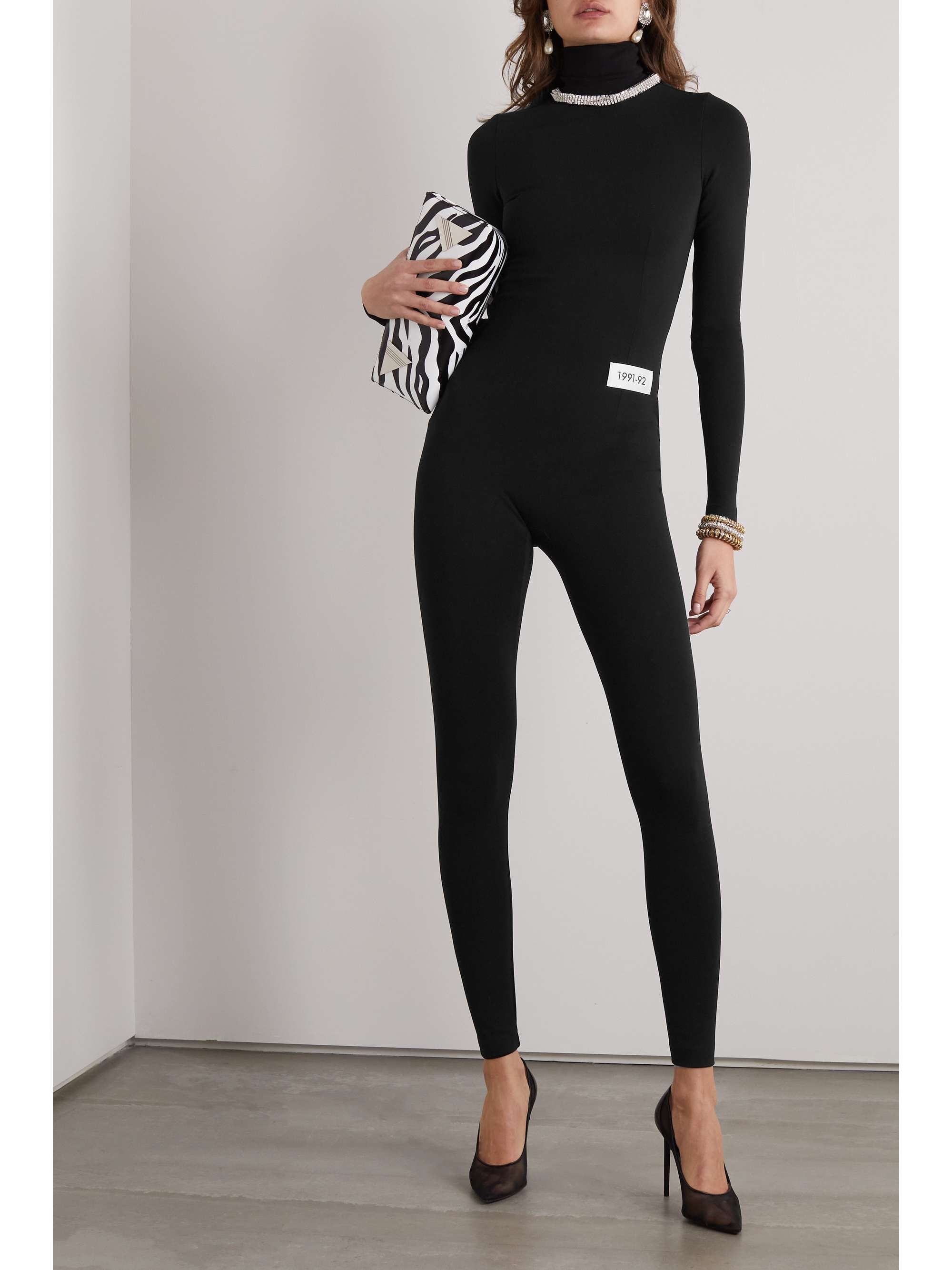 Stretch-jersey turtleneck jumpsuit view
