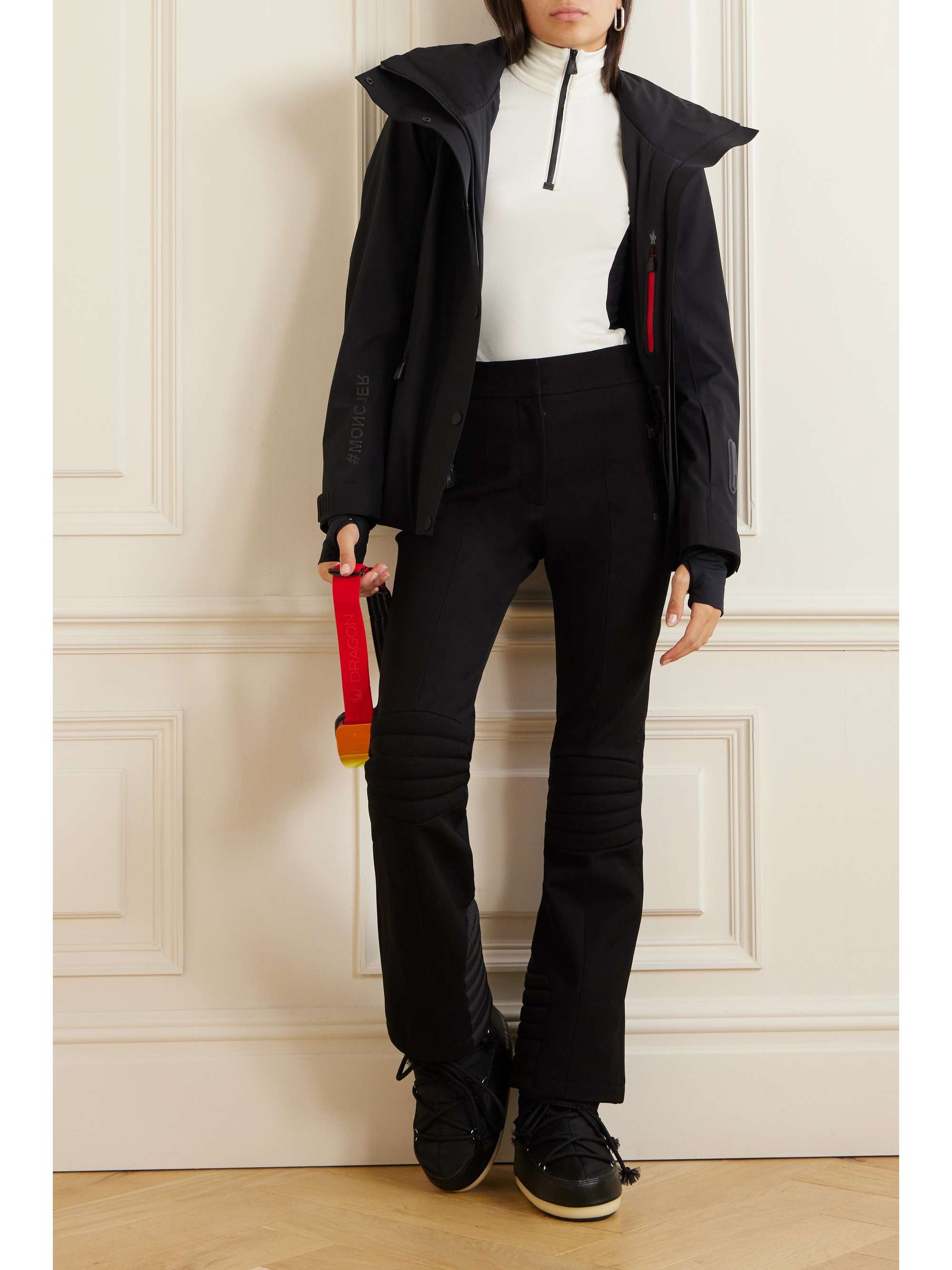 Straight-leg stretch-twill ski pants view