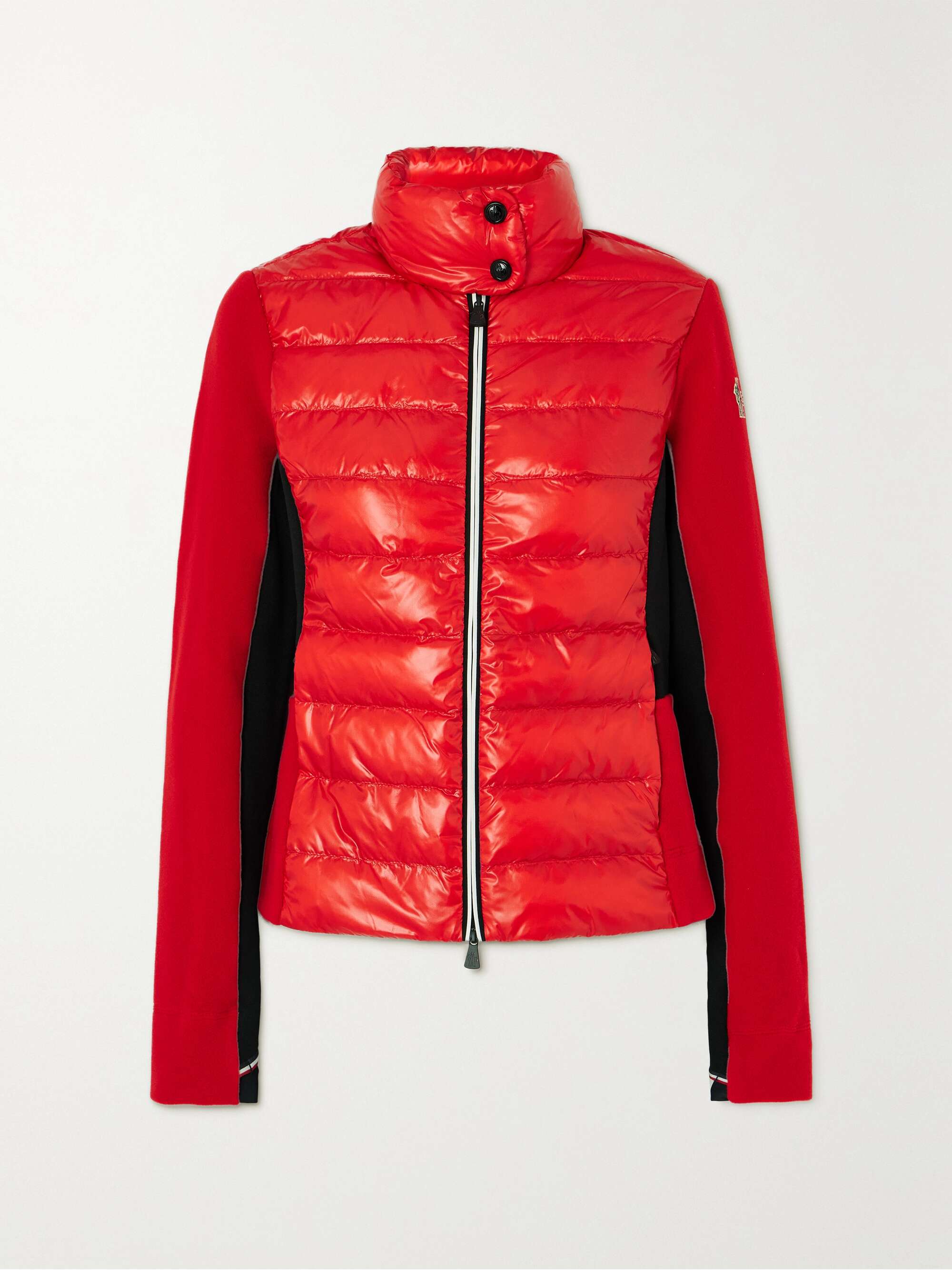 Quilted shell and stretch-jersey down ski jacket view