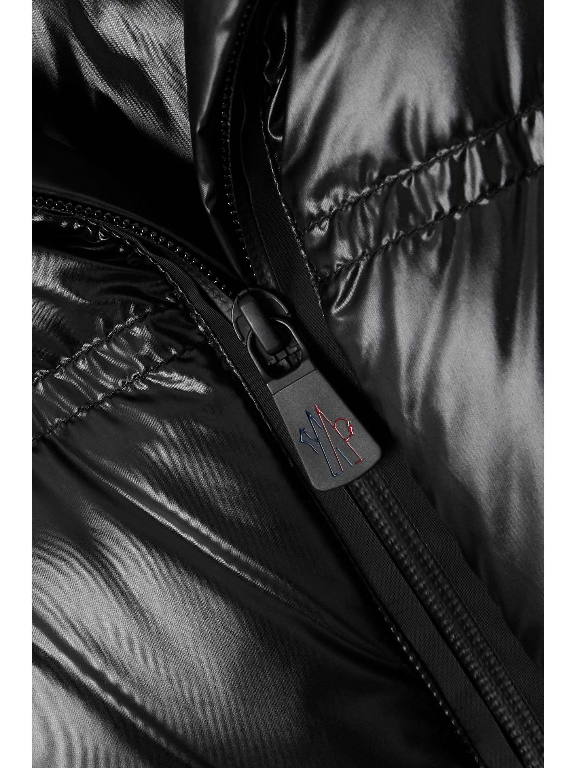 Rochelair hooded padded quilted shell down parka view