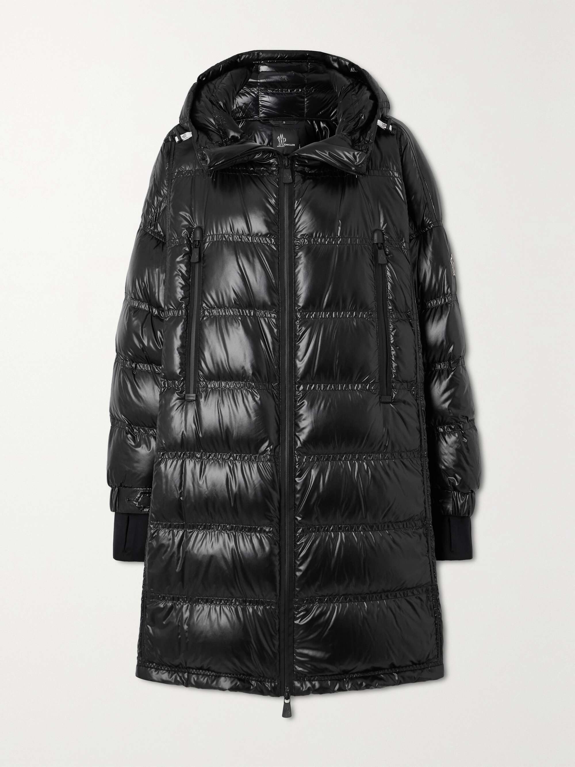 Rochelair hooded padded quilted shell down parka view