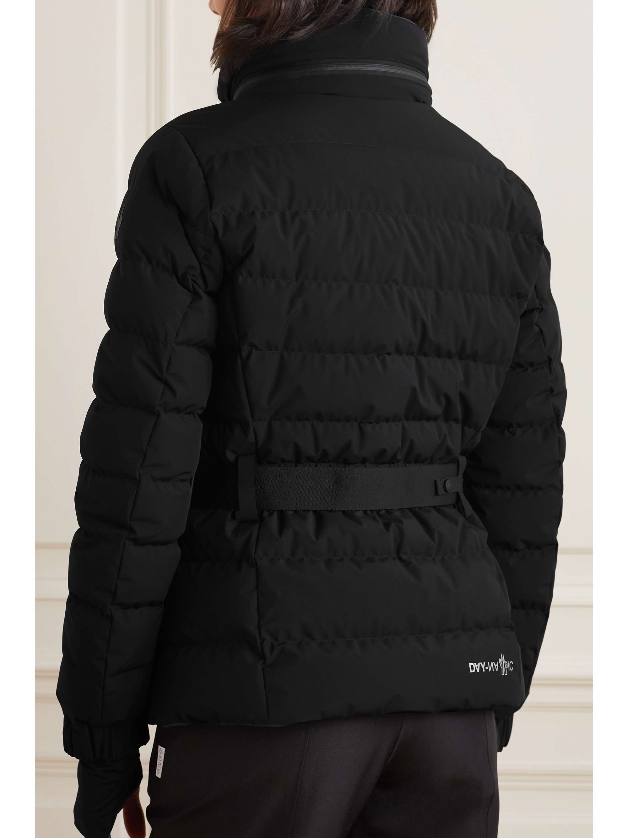Bettex hooded belted quilted shell down jacket view