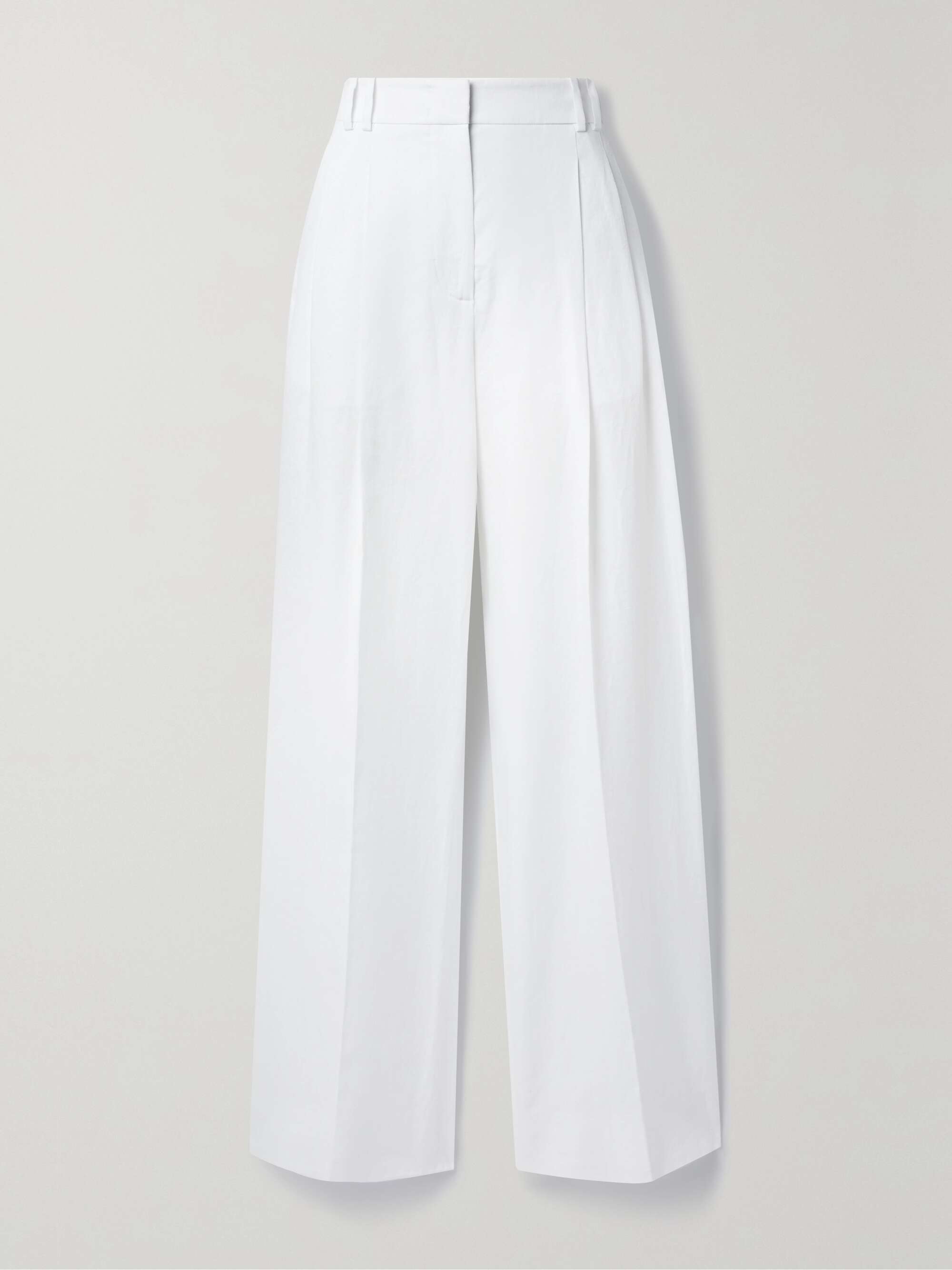 + NET SUSTAIN pleated linen wide-leg pants view