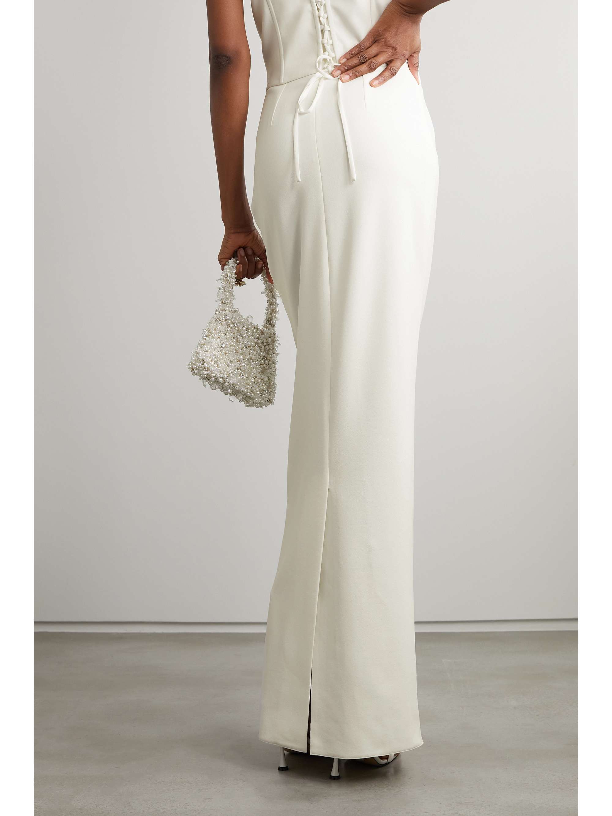 Stretch-crepe maxi skirt view